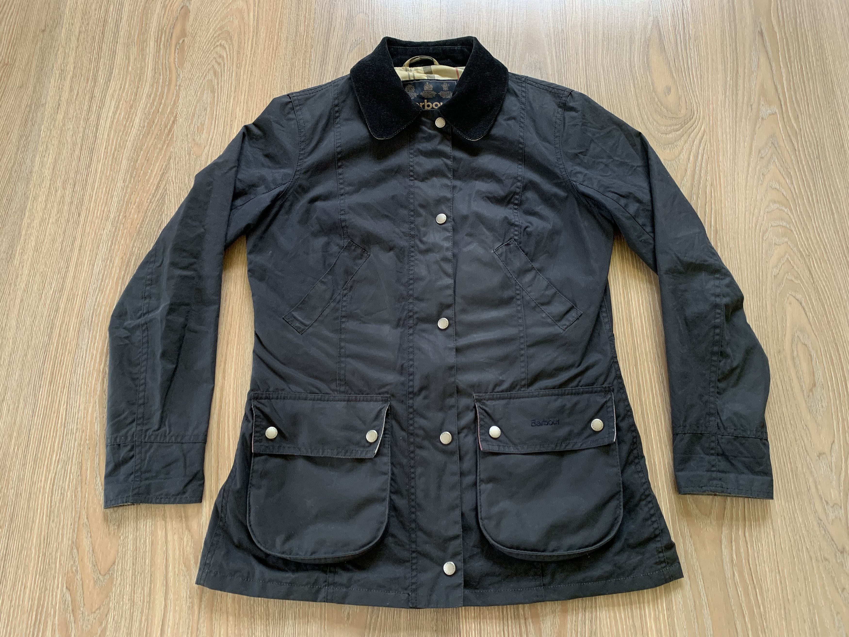 Barbour × Vintage Vintage Barbour Dress Tartan Waxed Women's Jacket Size M / US 6-8 / IT 42-44 - 2 Thumbnail