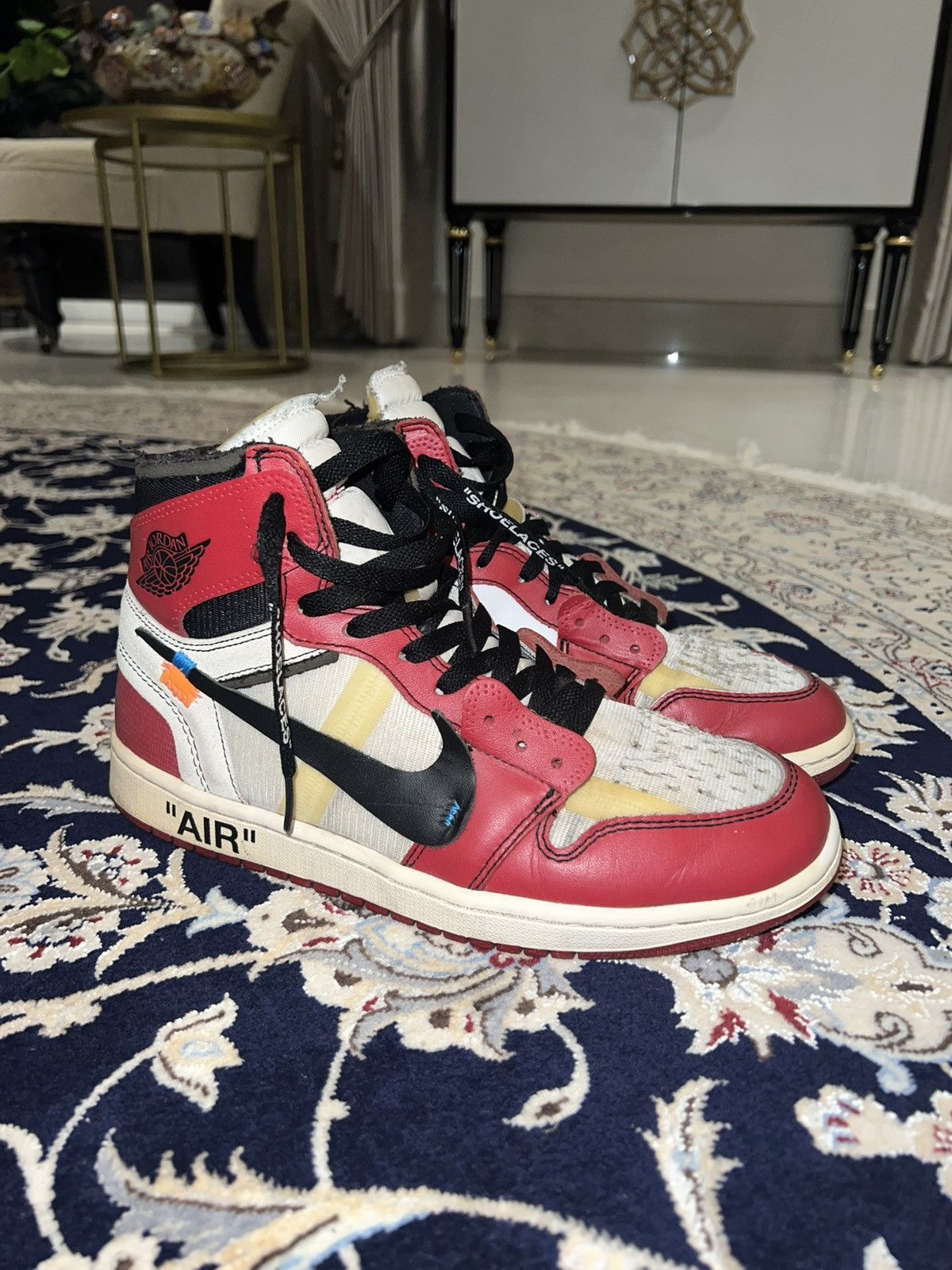 Nike Off White Off white x Jordan 1 retro high w o box Grailed