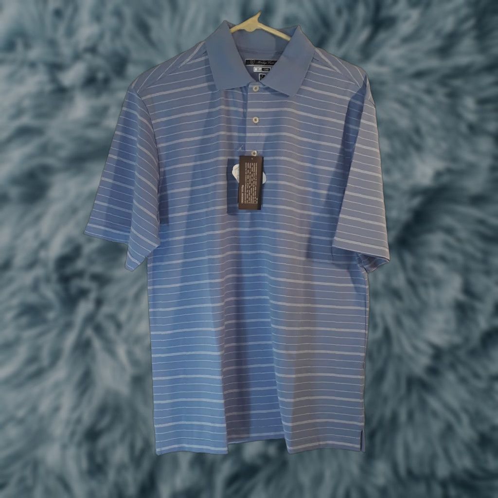 Vintage VINTAGE NAVY Polo Shirt Striped Short Sleeve Men S Navy creme blue White 100% Cotton SCOTCHGARD Golf Size US S / EU 44-46 / 1 - 1 Thumbnail