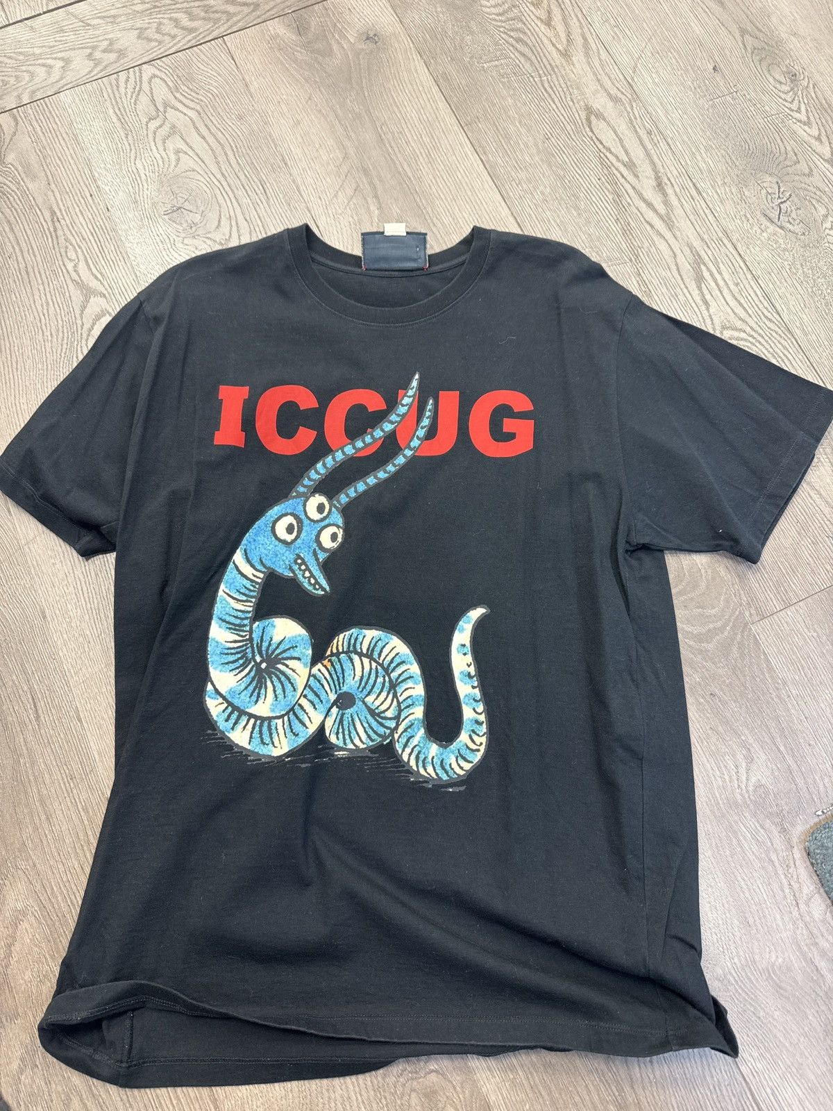 Gucci Gucci worm T shirt black Size US L / EU 52-54 / 3 - 1 Thumbnail
