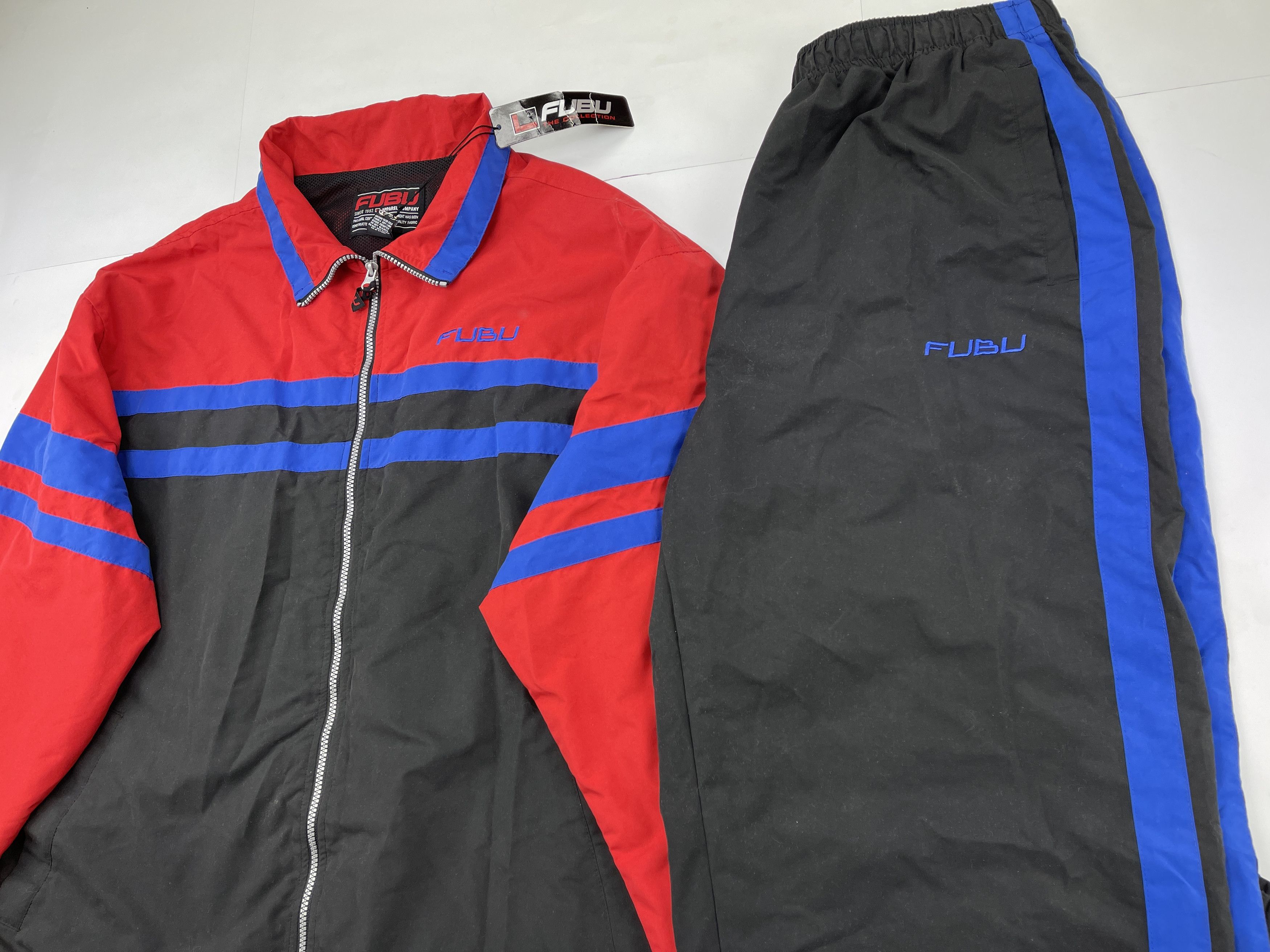 Fubu FUBU tracksuit, baggy track suit jacket and pants set 90s XL Size US XL / EU 56 / 4 - 7 Thumbnail