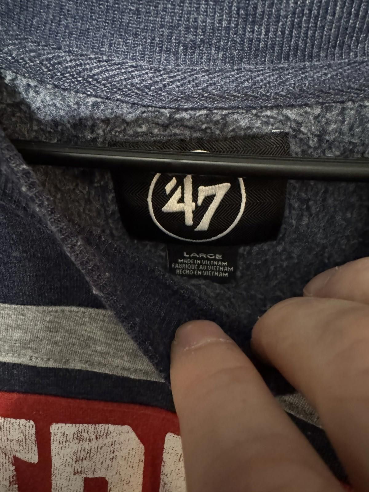47 New England Patriots 47 Brand Crewneck Sweatshirt Men L Blue Size ONE SIZE - 6 Thumbnail