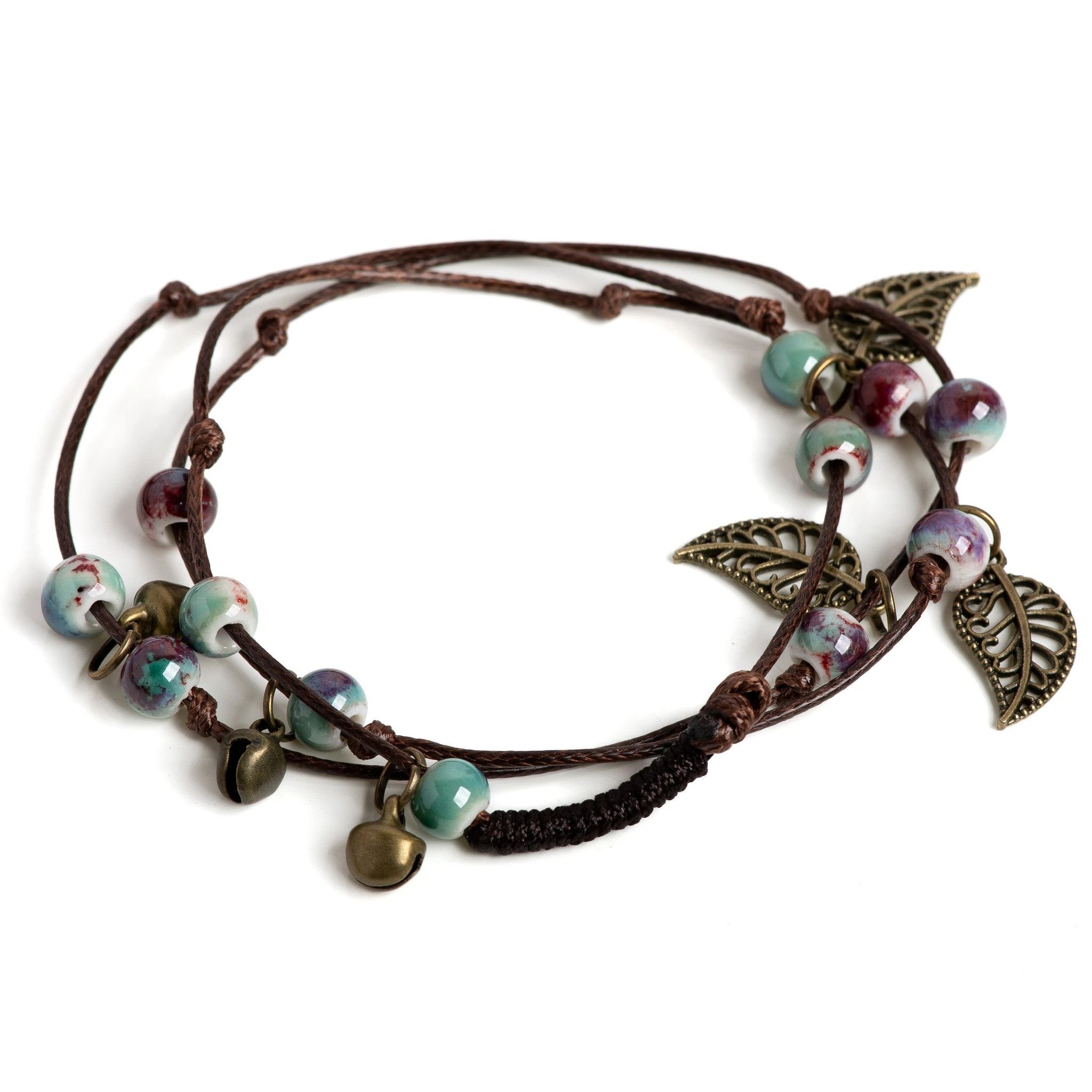 Handmade Multi-Layer Ceramic Bracelet Jewelry Gift For Her Size ONE SIZE - 2 Thumbnail