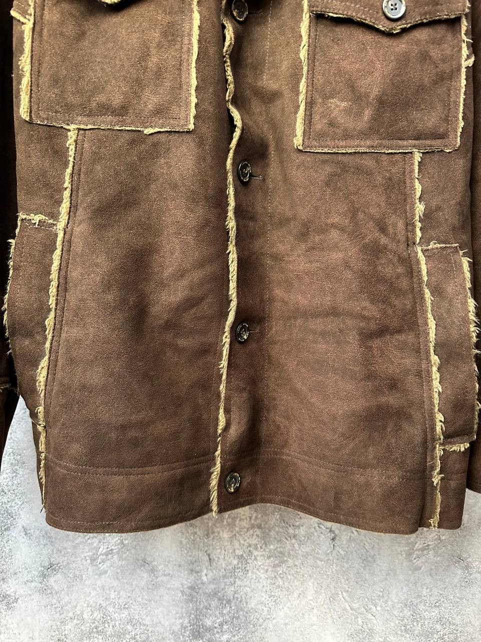 camel active Camel Active Shearling Jacket Brown Suede Look Warm Stylish Size US L / EU 52-54 / 3 - 9 Thumbnail