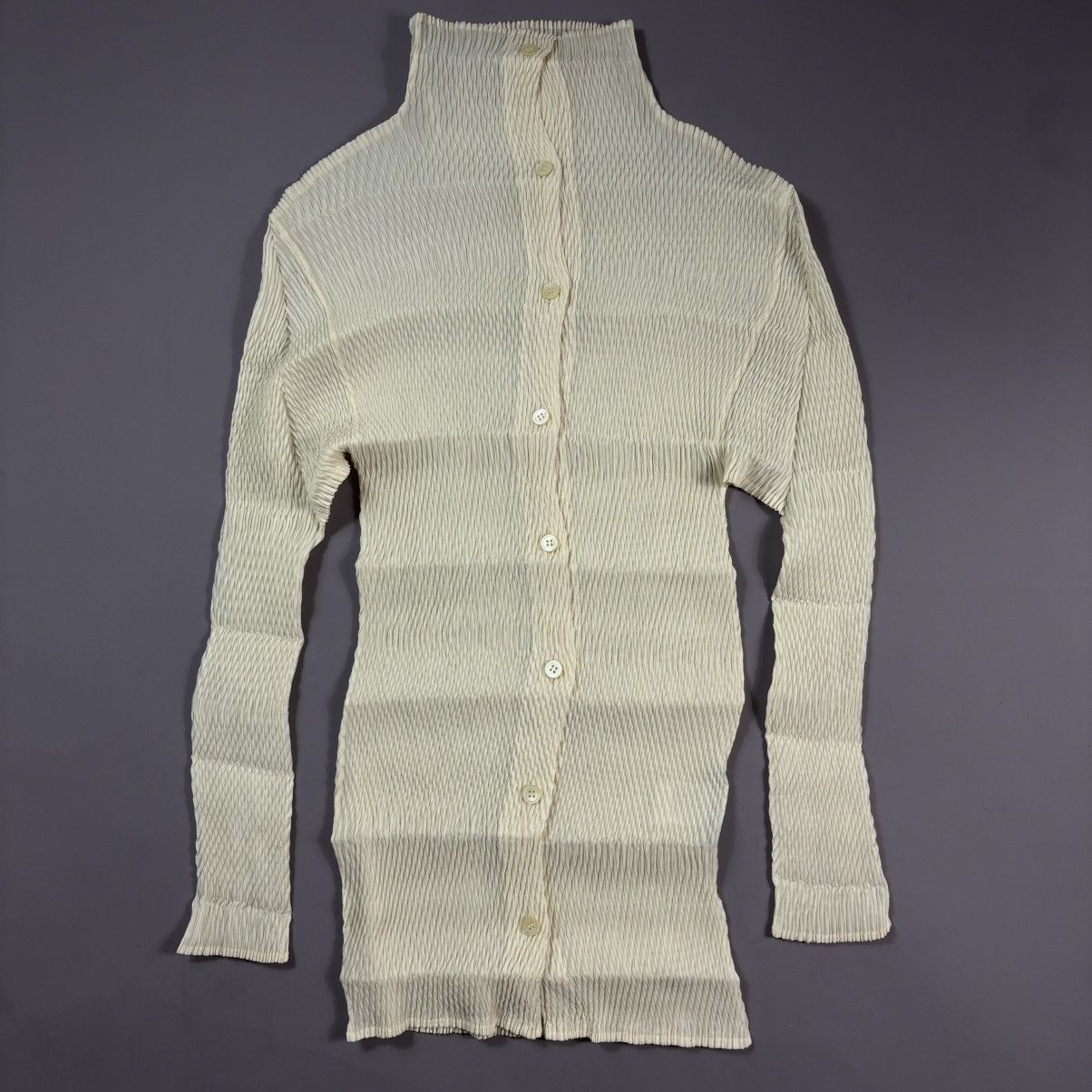 Issey Miyake × Japanese Brand × Pleats Please Issey Miyake Issey Miyake - Mainline Longsleeve Button Down Size S / US 4 / IT 40 - 1 Thumbnail