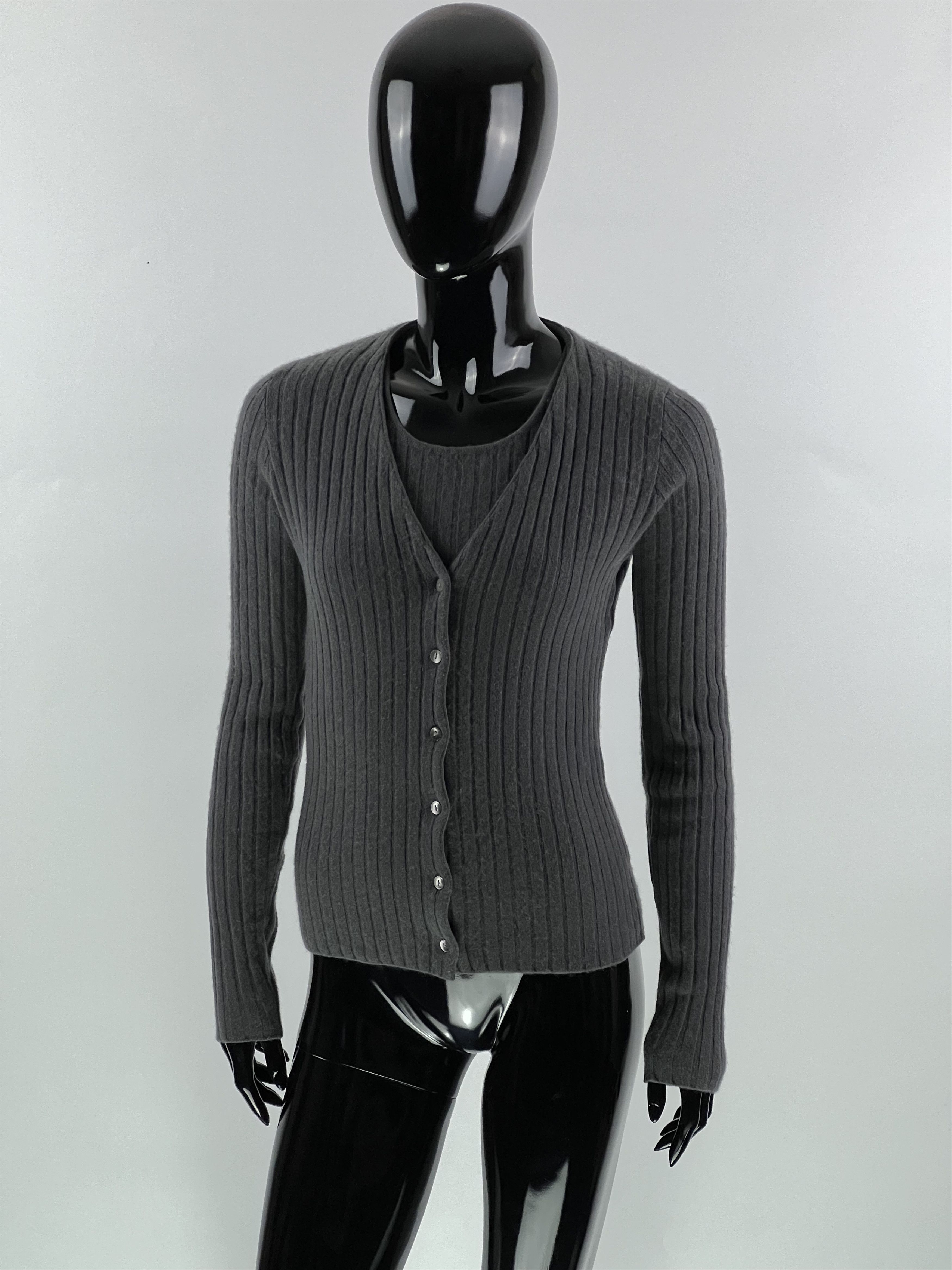 Allude Allude Set Cardigan Tank Top 100% Cashmere Size S Size S / US 4 / IT 40 - 1 Thumbnail