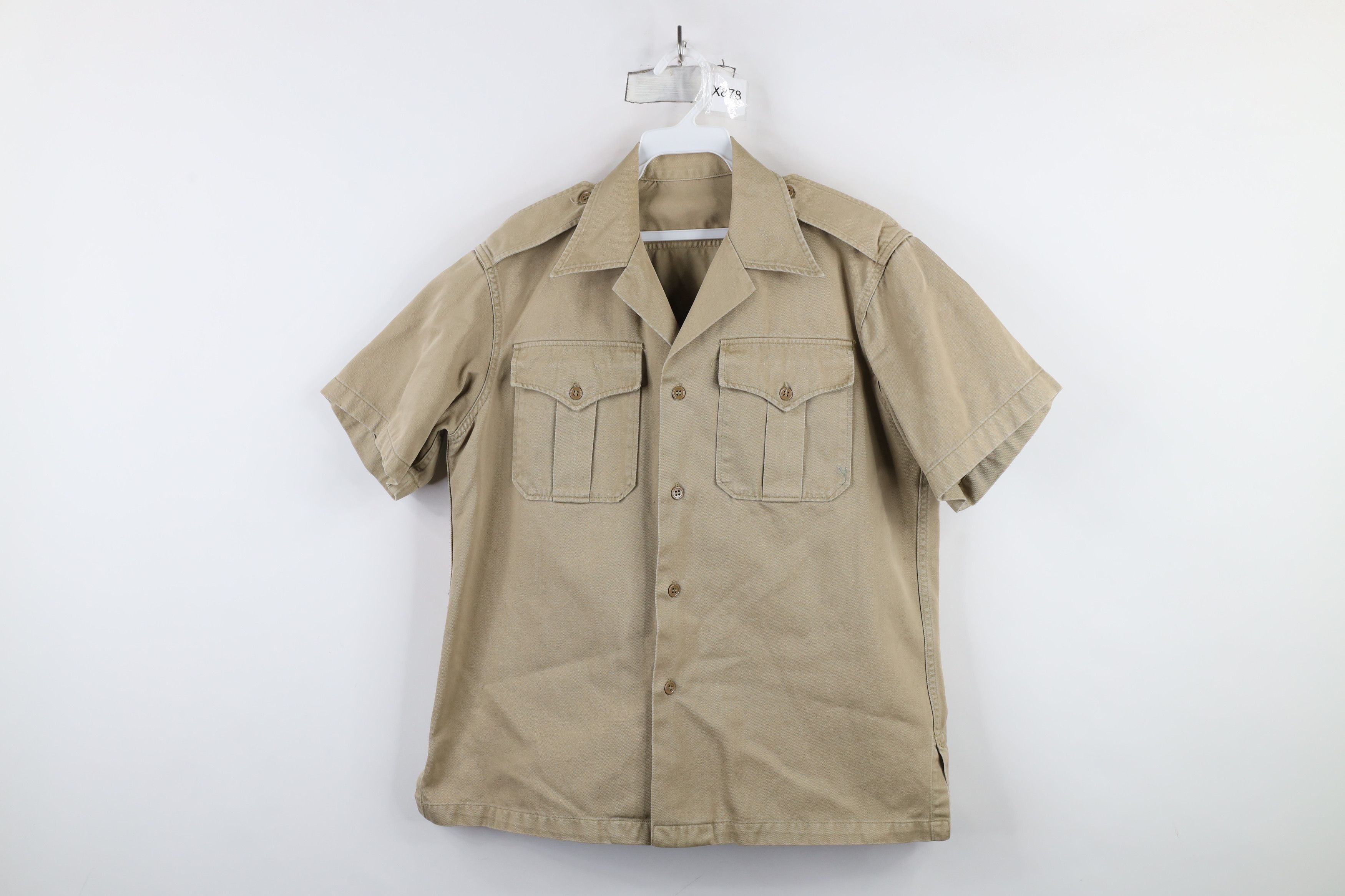Vintage Vintage 50s Korean War Cotton Twill Uniform Shirt Khaki USA Size US M / EU 48-50 / 2 - 1 Thumbnail