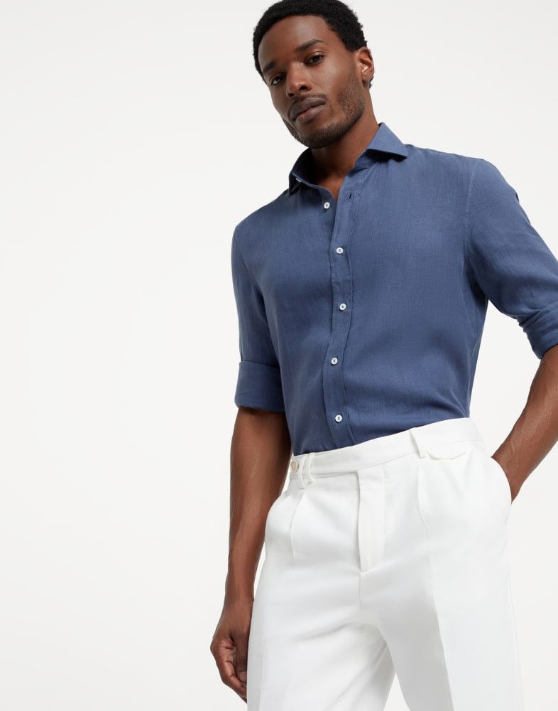 Brunello Cucinelli o1w1db10825 Shirt in Blue Size US S / EU 44-46 / 1 - 2 Thumbnail