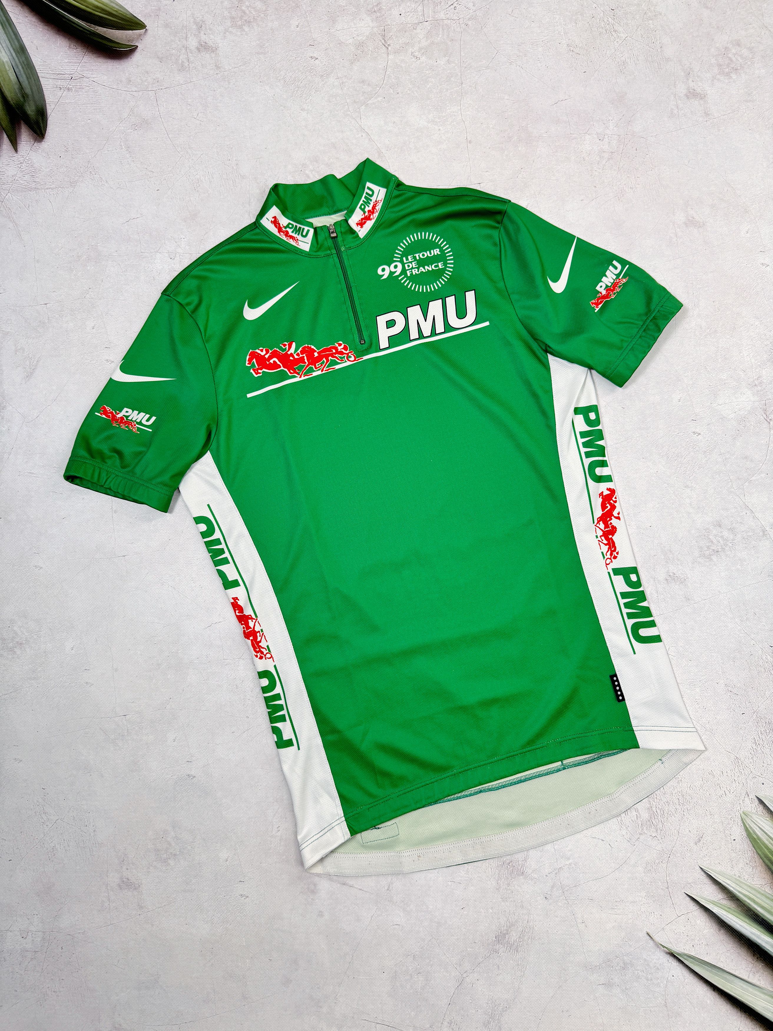 Nike × Vintage Vintage Nike Cycling Jersey Tour de France 1999 PMU Size US L / EU 52-54 / 3 - 5 Thumbnail