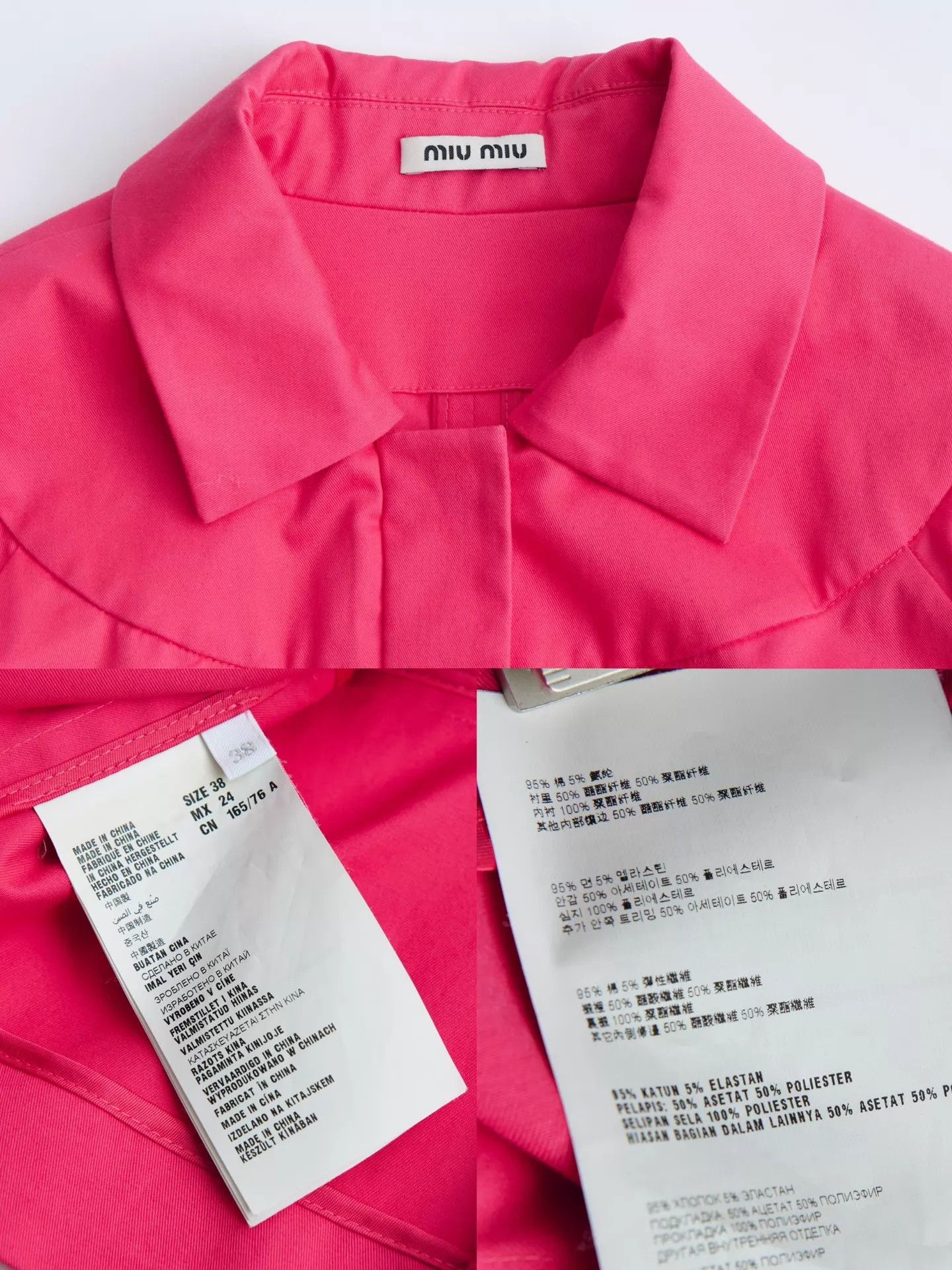 Miu Miu MIU MIU Women's Hot Pink Balloon Short Jacket Size XS / US 0-2 / IT 36-38 - 9 Thumbnail