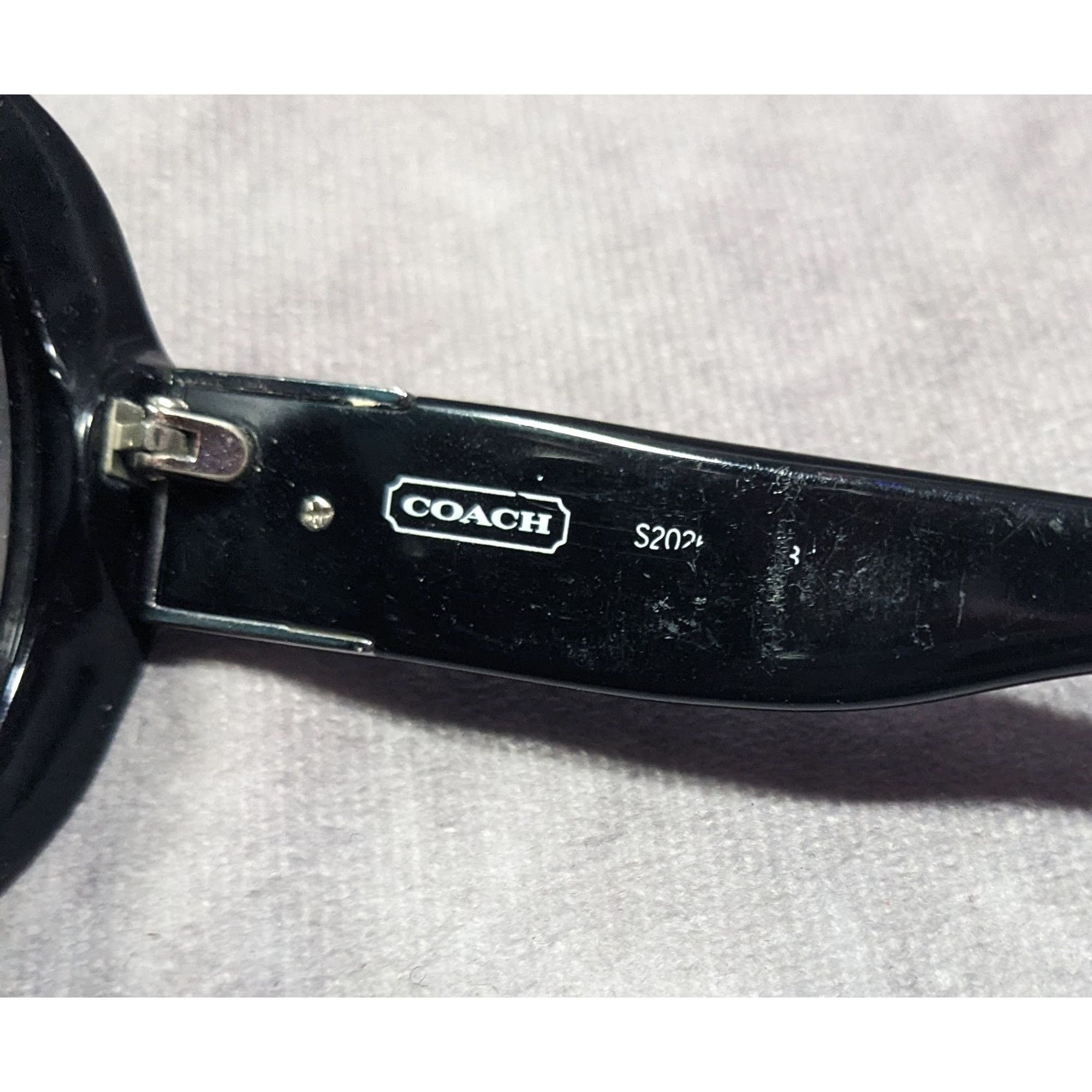 Coach Coach S2026 Black Monogram Black Sunglasses Size ONE SIZE - 5 Thumbnail