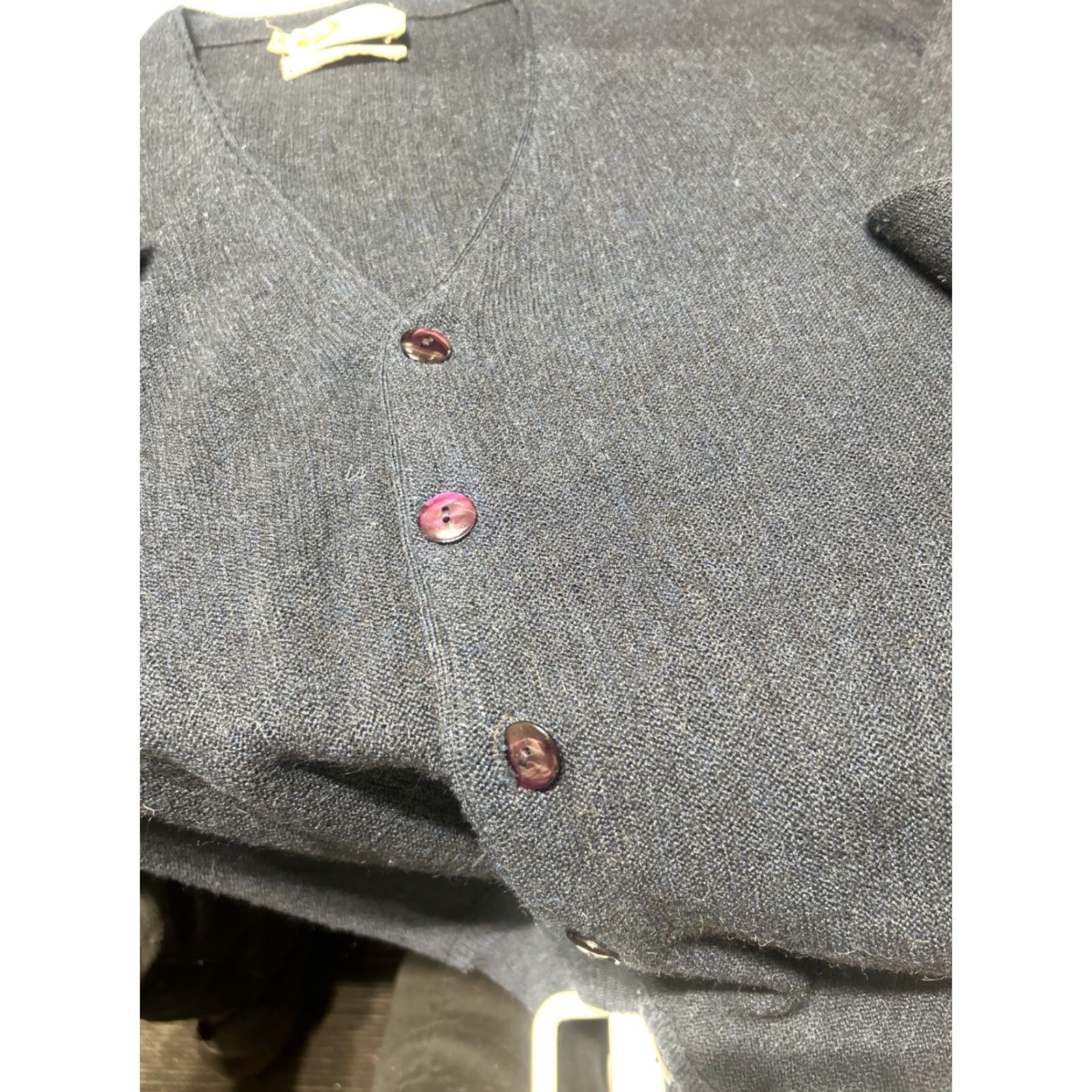 Vintage VINTAGE Pebble Beach Cardigan Sweater Men's XL Blue Knit Cable-V-Neck Long Sleeve Heavyweight Classic Button Crewneck Casual Workwear Fall Winter Size US XL / EU 56 / 4 - 4 Thumbnail