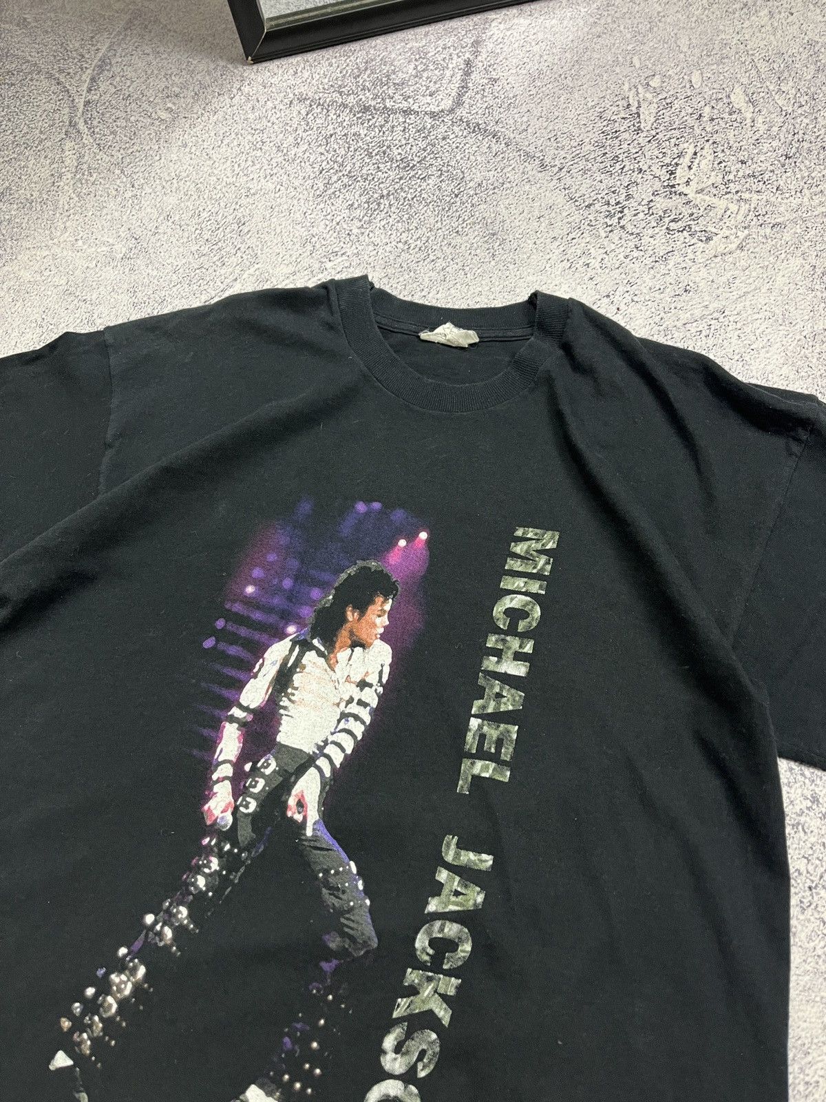 Band Tees × Michael Jackson × Vintage Vintage 1996 Michael Jackson King Of Pop World Tour T-Shirt Size US L / EU 52-54 / 3 - 5 Thumbnail