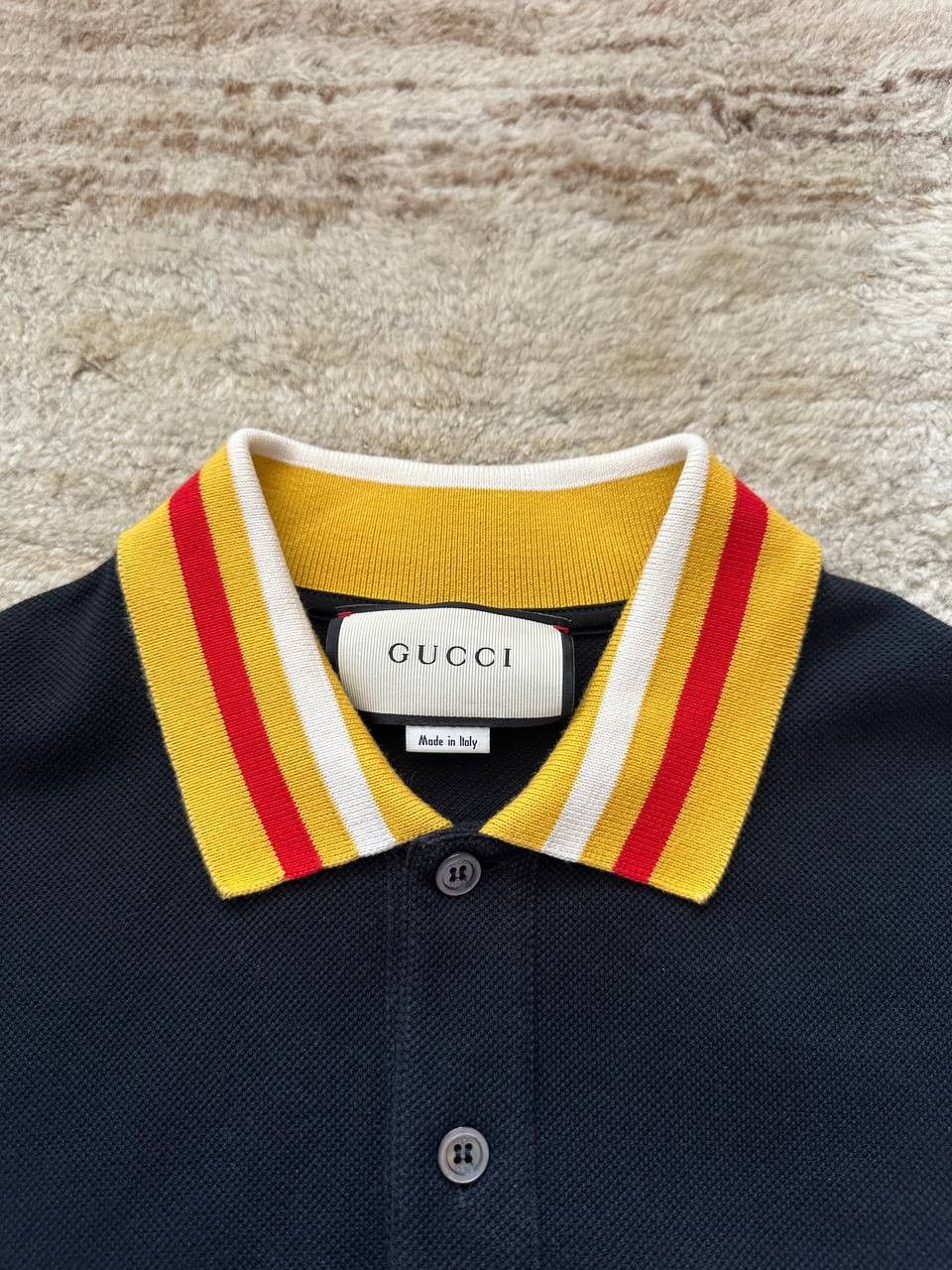 Gucci Gucci Black Polo Shirt with Colorful Collar Size US M / EU 48-50 / 2 - 2 Thumbnail