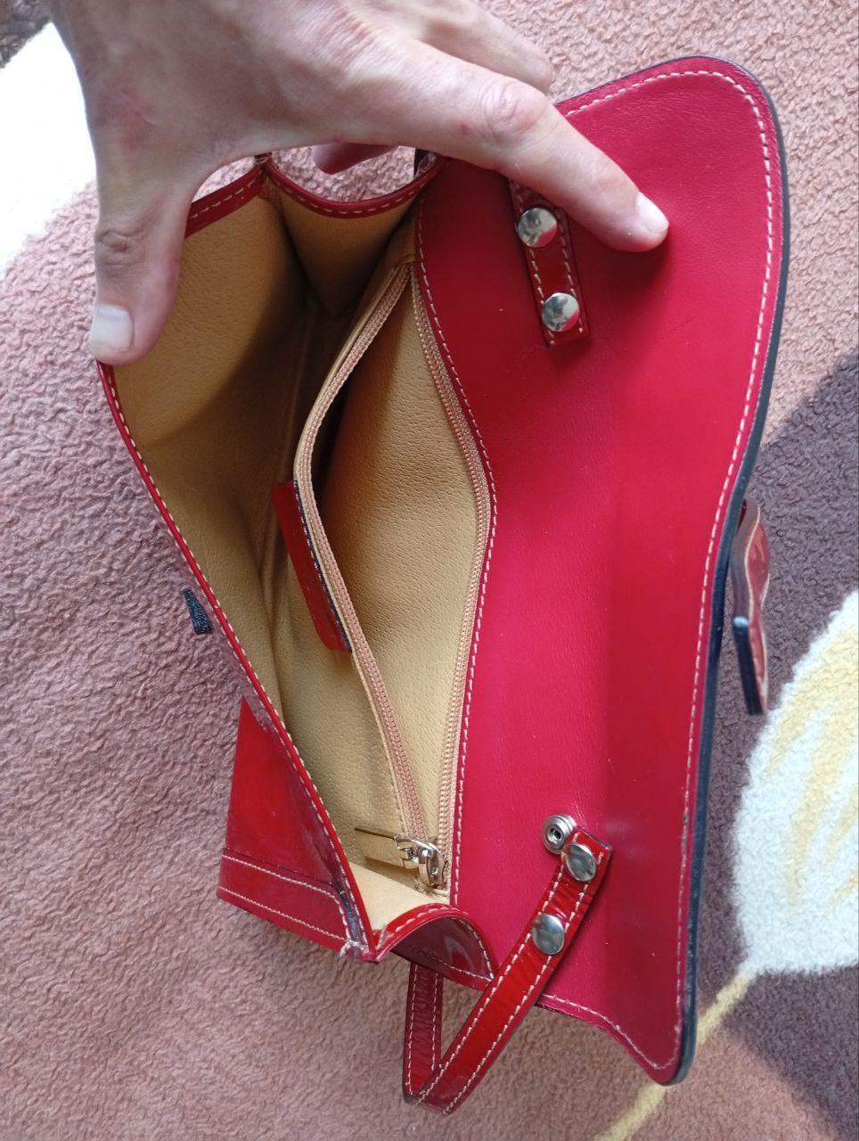 Genuine Leather Clutch bag Genuine original, patent leather Size ONE SIZE - 7 Thumbnail