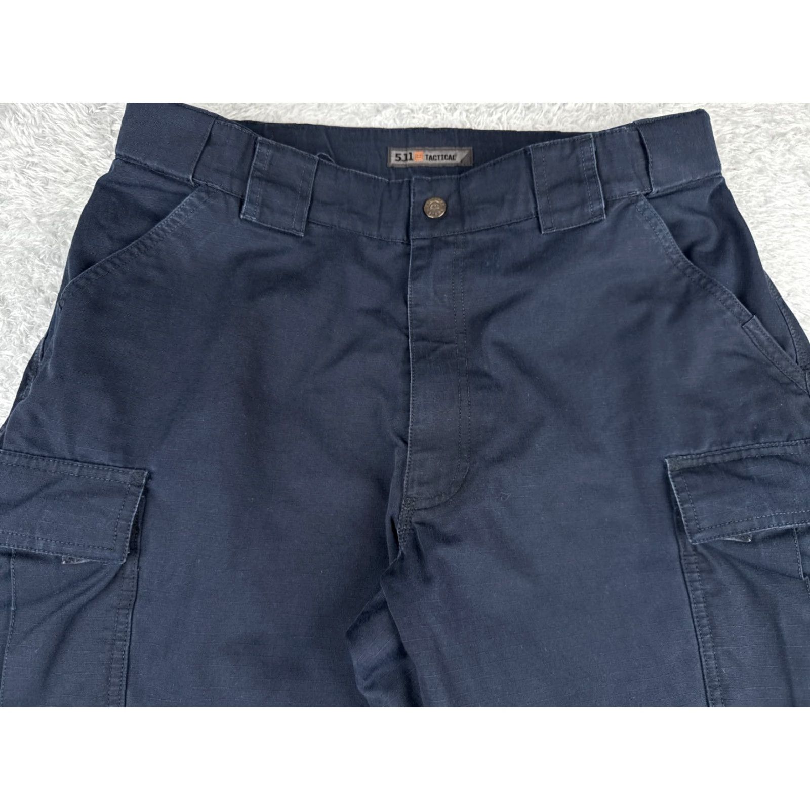 Vintage 5.11 Tactical Pants Mens Large Blue Cargo Rip-Stop Fabric Double Knee Gusset 31" Size US 33 - 4 Thumbnail