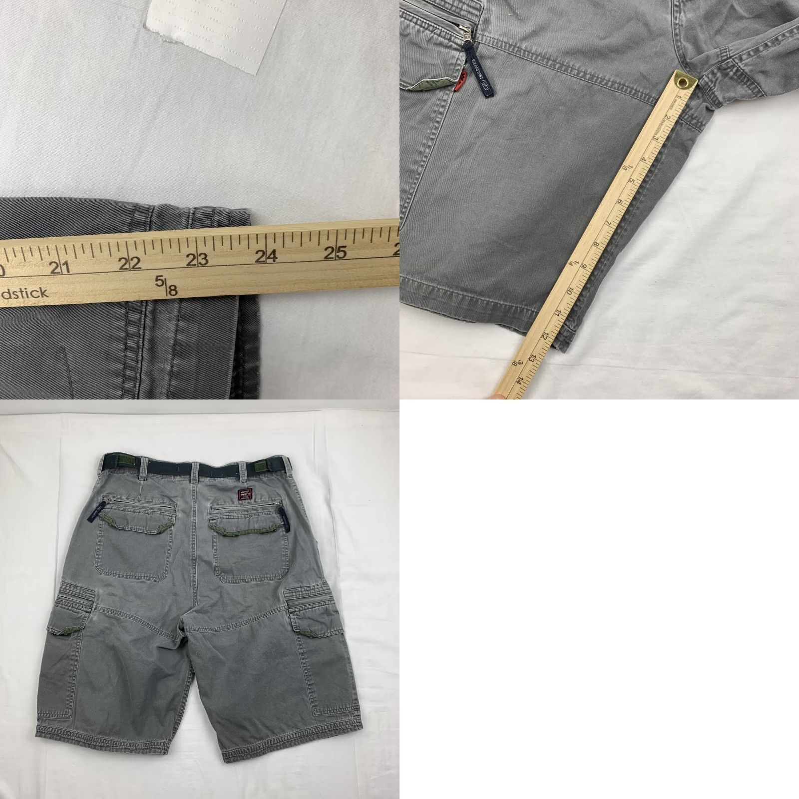 Vintage VINTAGE Wear First Cargo Shorts Men Adult 34 Gray Cargo Pockets Belt Y2K Size US 34 / EU 50 - 8 Thumbnail