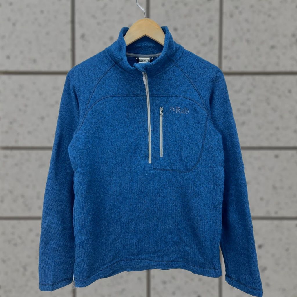 Rab RAB Sweatshirt Pull-On Thermal Fleece 1/4 Zip Mens S Blue Logo Pullover Shirt Size US S / EU 44-46 / 1 - 1 Thumbnail