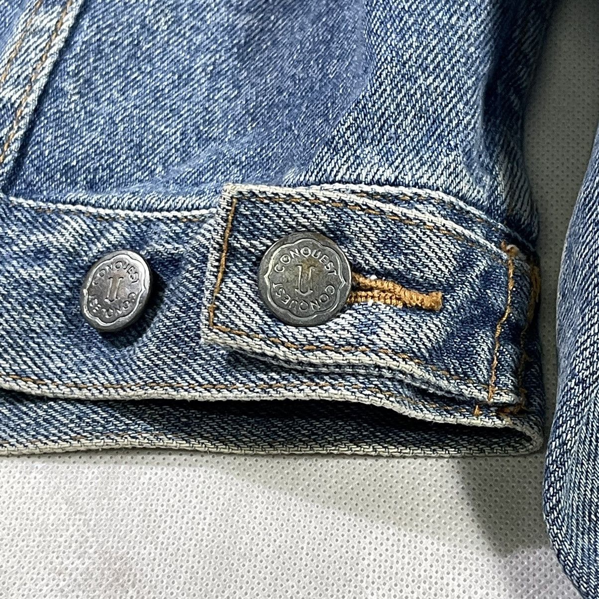 Rare!! Vintage CHEVIGNON Conquest Embroidery Denim Jacket