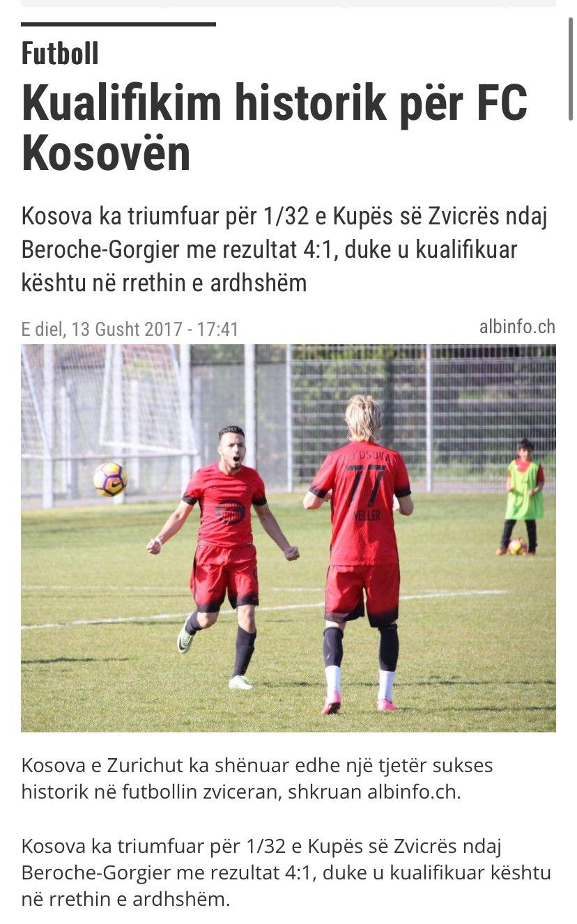 Nike Nike FC KOSOVA ZURICH 2016 2017 Issue Player Soccer Jersey Size US M / EU 48-50 / 2 - 18 Thumbnail