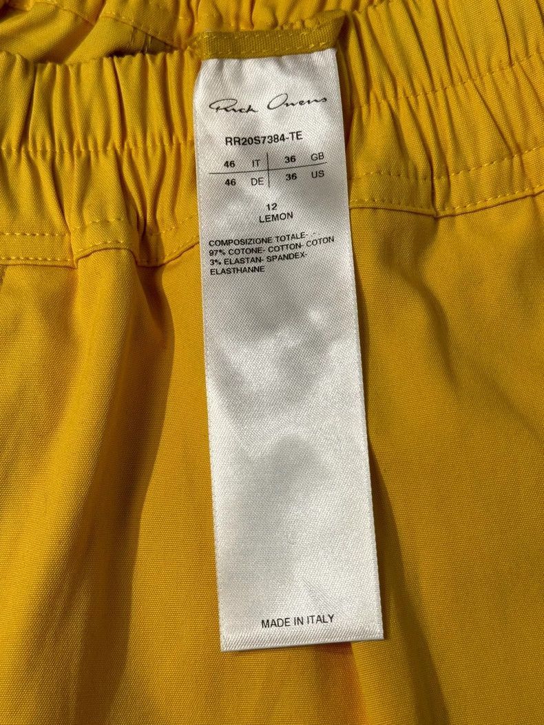 Rick Owens Rick Owens Rick Owens Yellow Shorts Size 46-2507 Size US 34 / EU 50 - 3 Thumbnail