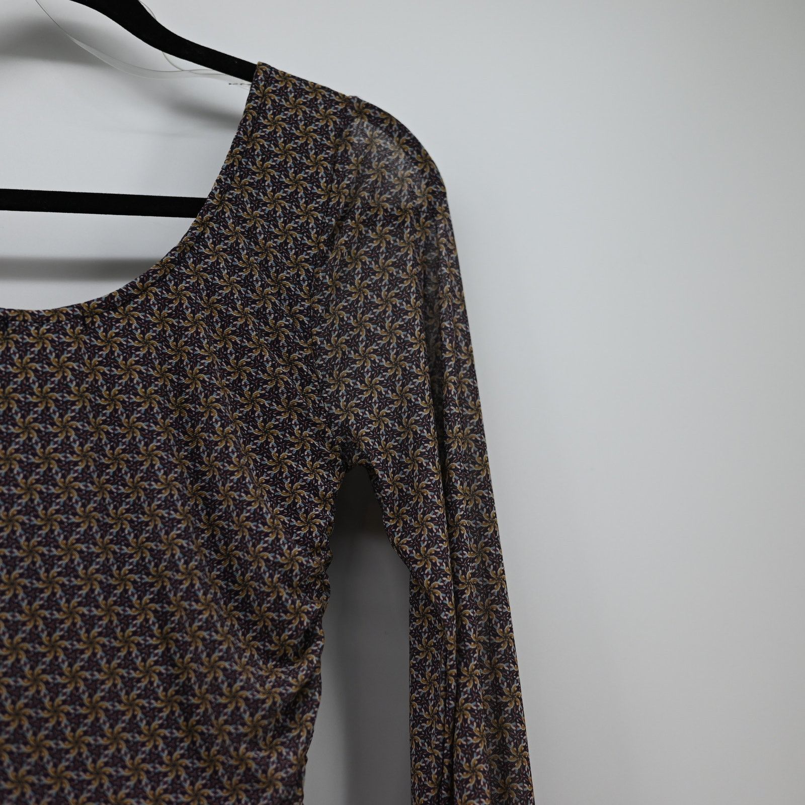 Other Gimmick Size M Floral Ruched Long Sleeve Top Y2K Style Size M / US 6-8 / IT 42-44 - 14 Thumbnail