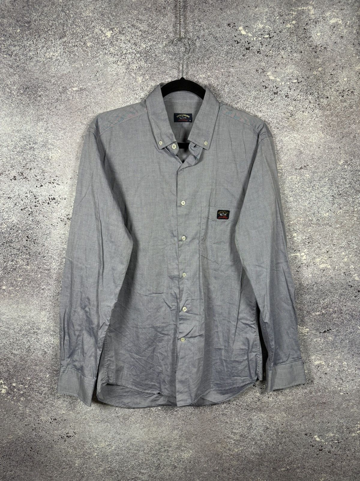 Paul Shark Yachting Shirt Mens Large Button Long Sleeve