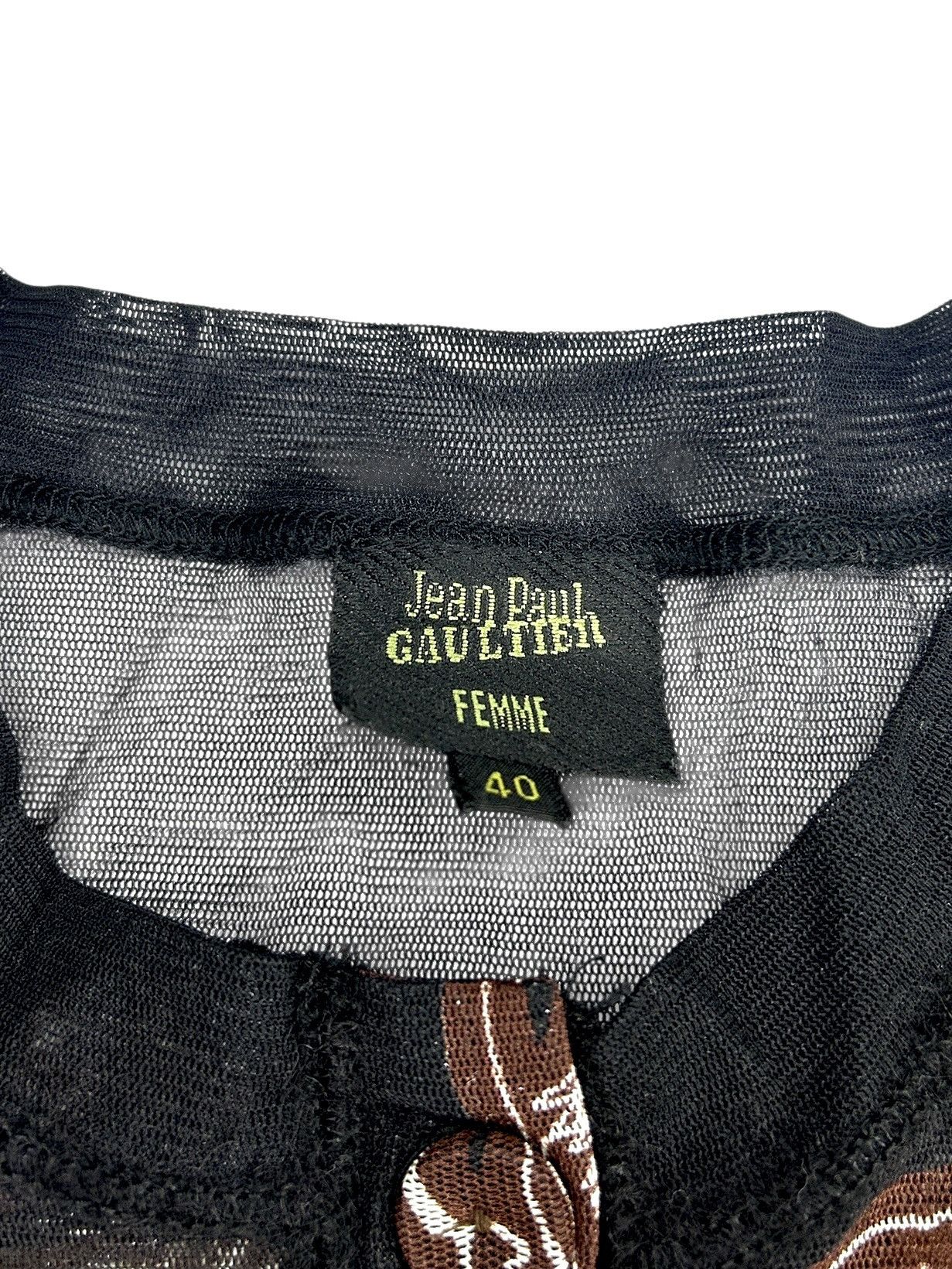 Jean Paul Gaultier 90s 'Sketchbook Faces' Mesh Cardigan Size M / US 6-8 / IT 42-44 - 2 Thumbnail