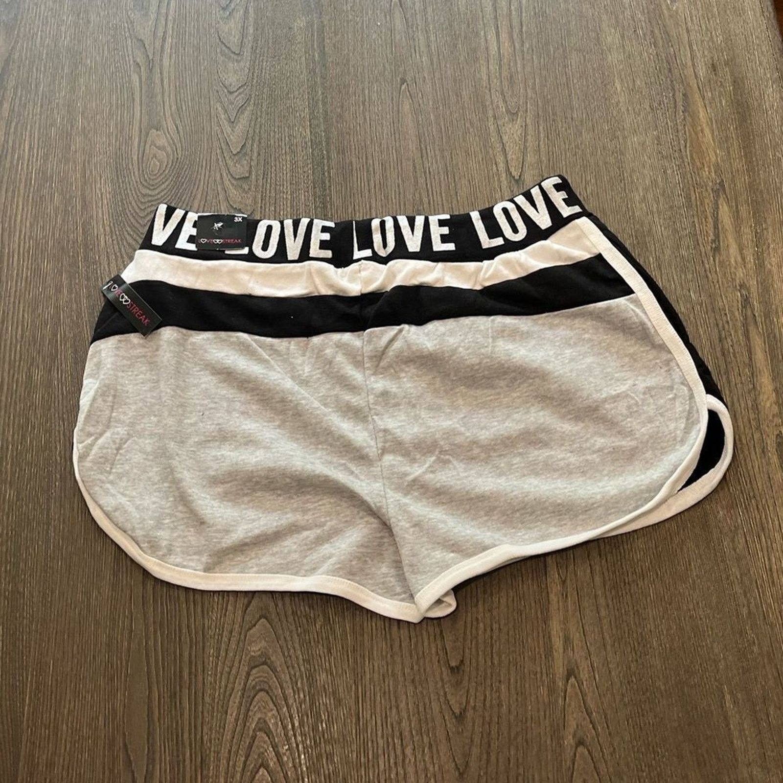 Vintage NWT Love Streak Womens Cotton Track Gym Shorts Size 3X Size 42" / US 20 - 4 Thumbnail