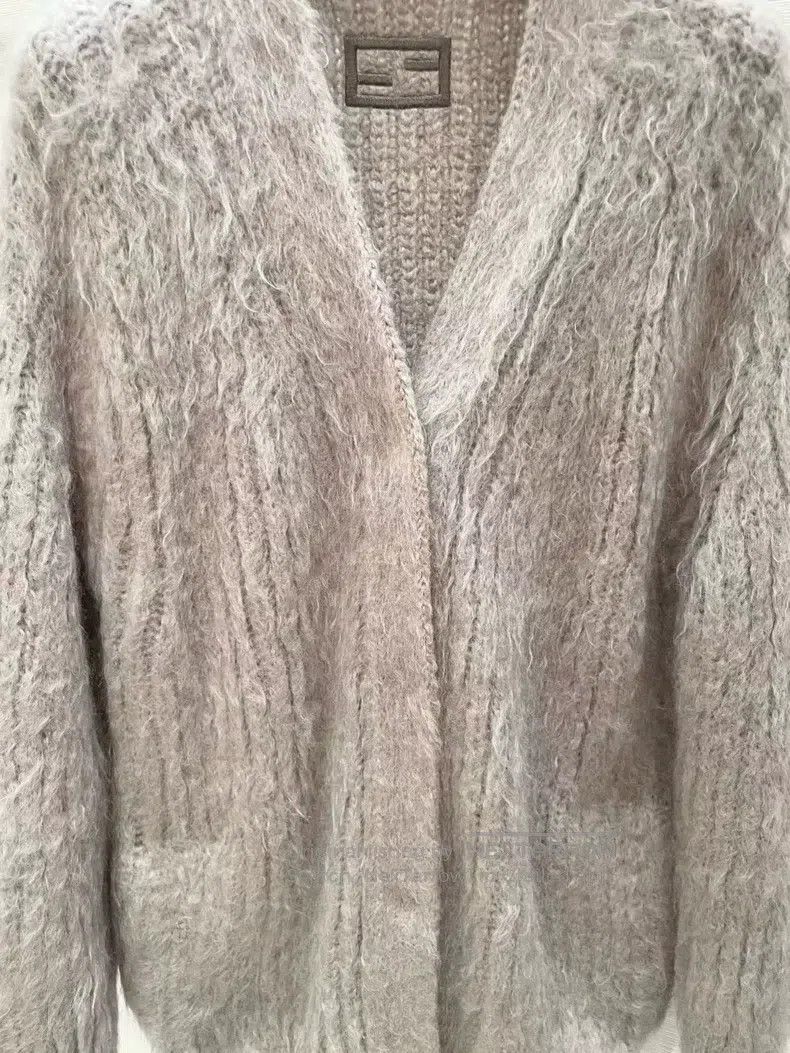 Fendi Fendi Mid-length Mohair Wool Knit Coat Size XS / US 0-2 / IT 36-38 - 4 Thumbnail