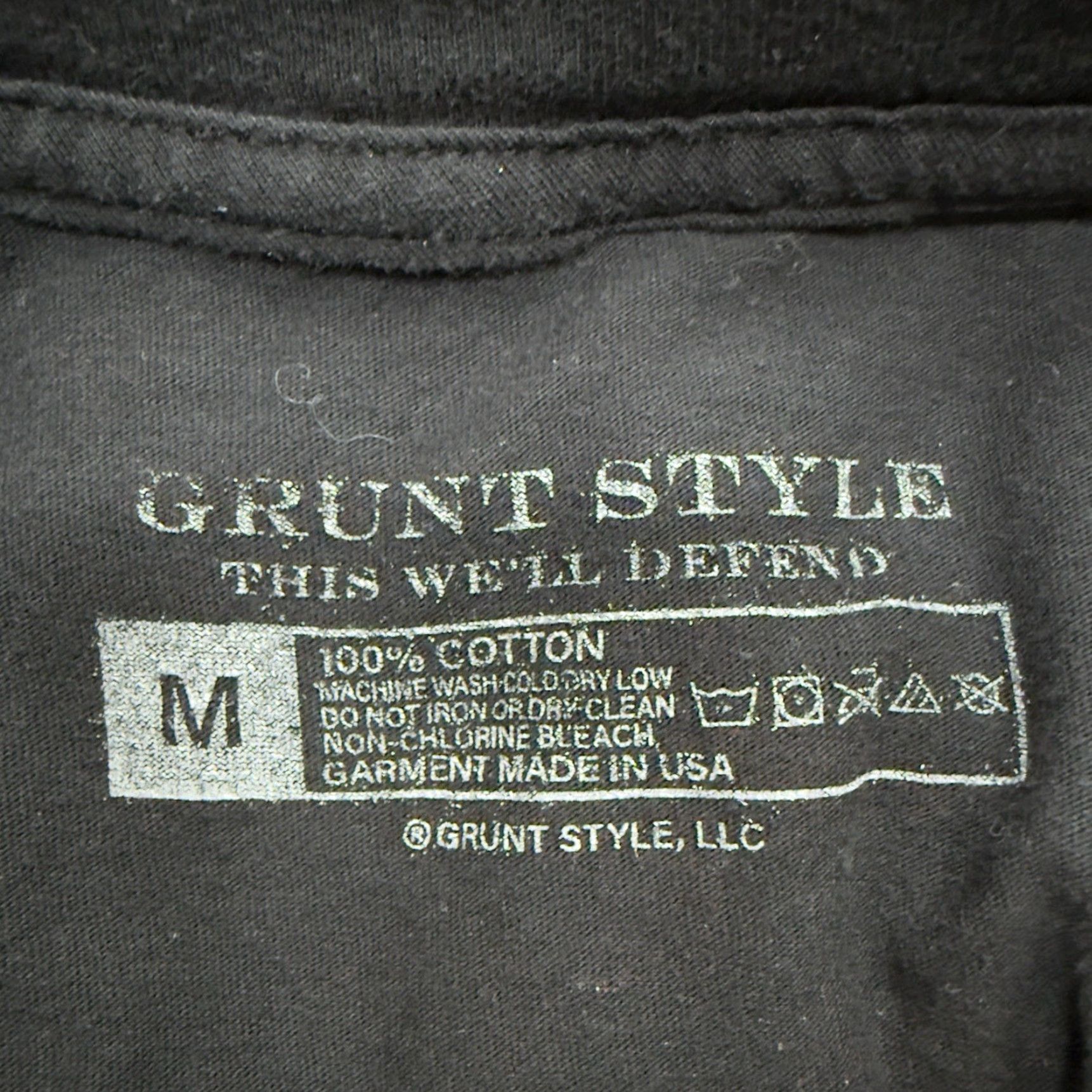 Vintage Grunt Style Black USA Graphic Tee Mens Size M Size US M / EU 48-50 / 2 - 4 Thumbnail