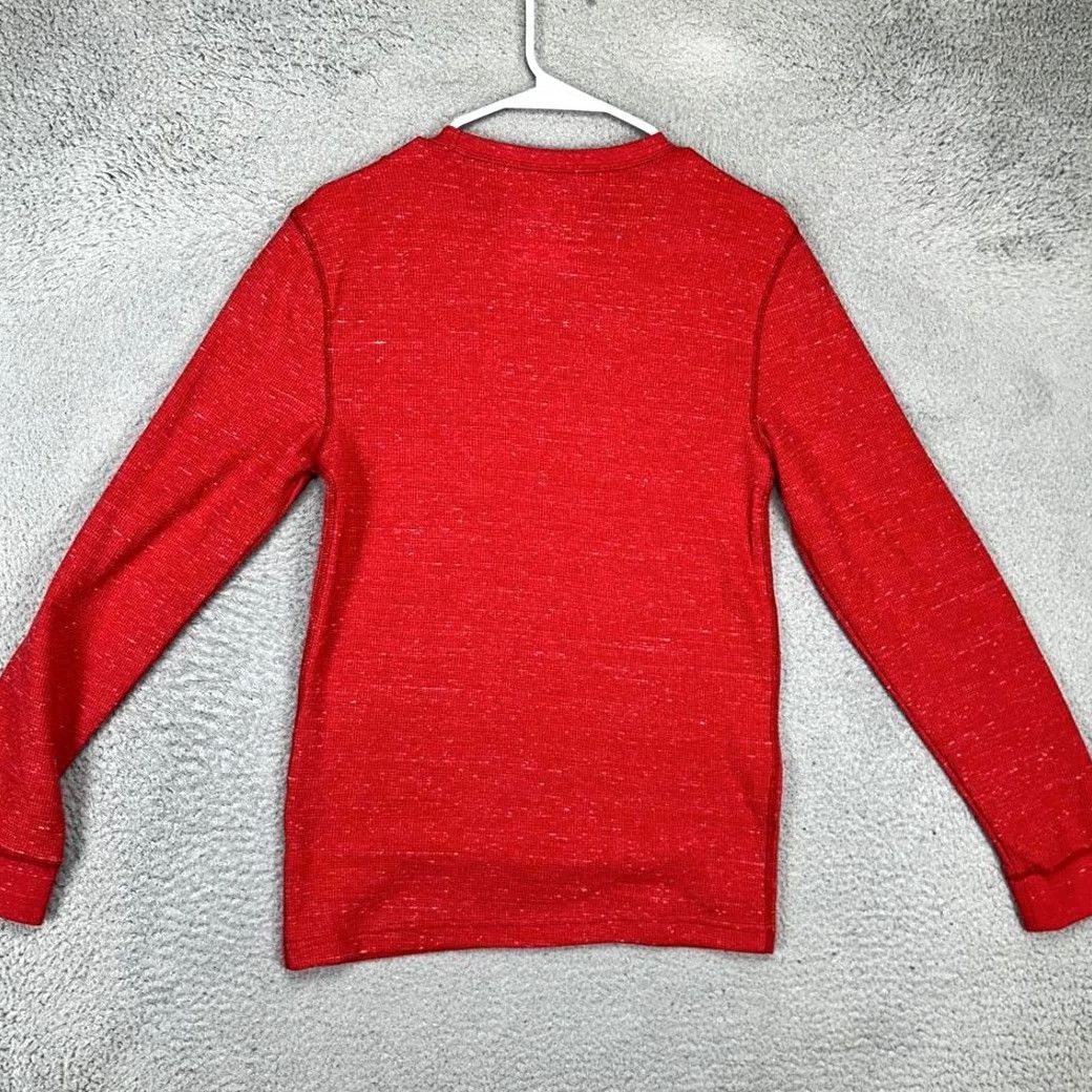 Vintage Sonoma Mens Sweatshirt Sweater Adult Small Red Waffle-Knit Crewneck Pullover Thermal Knit Shirt Casual Outdoor Walking | Veg? Size US S / EU 44-46 / 1 - 3 Thumbnail