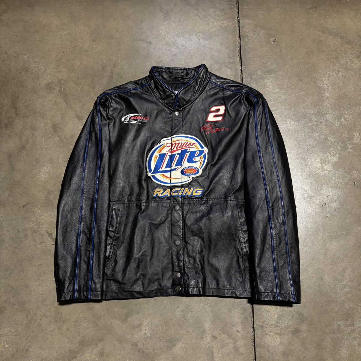 Chase Authentics Vintage Chase Authentic Leather NASCAR Jacket Rusty Wallace Size US XL / EU 56 / 4 - 1 Thumbnail