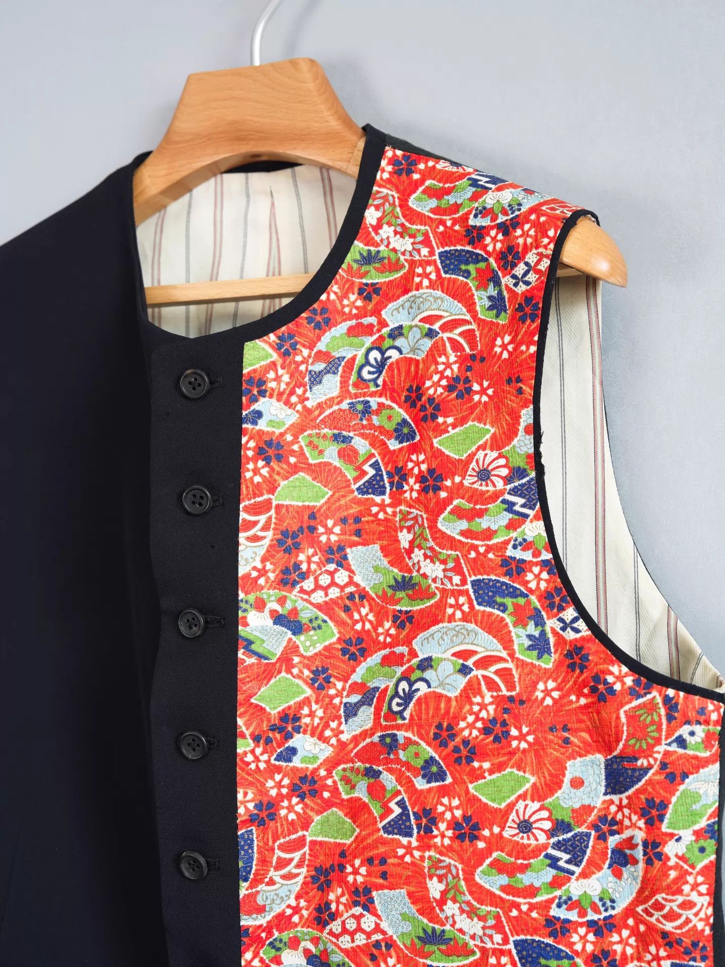 Yohji Yamamoto Yohji Yamamoto 95AW Chiyogami Lucky Motifs Vest Size US M / EU 48-50 / 2 - 2 Thumbnail