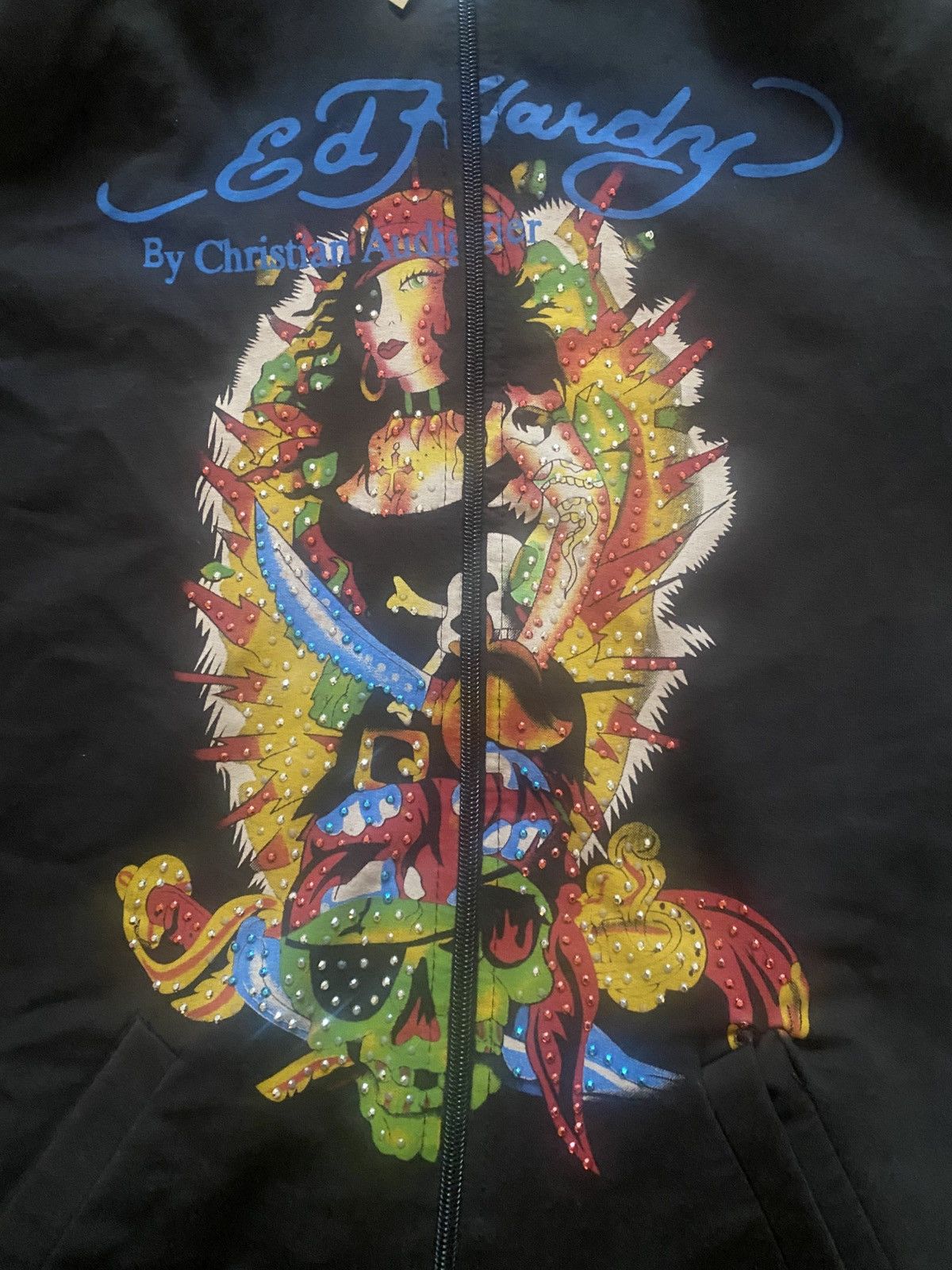 Christian Audigier × Ed Hardy Vintage Ed hardy/Christian Audigier zip up Size US L / EU 52-54 / 3 - 2 Thumbnail