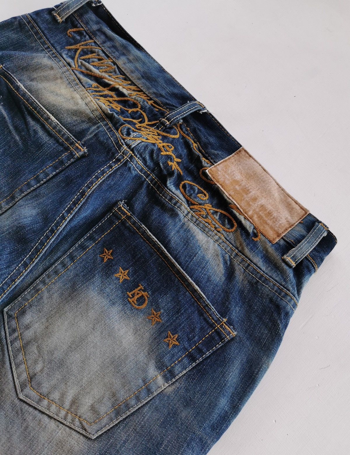Isamu Katayama Backlash Krhyme Avalanche Mudwash Denim Jeans Size US 32 / EU 48 - 2 Thumbnail