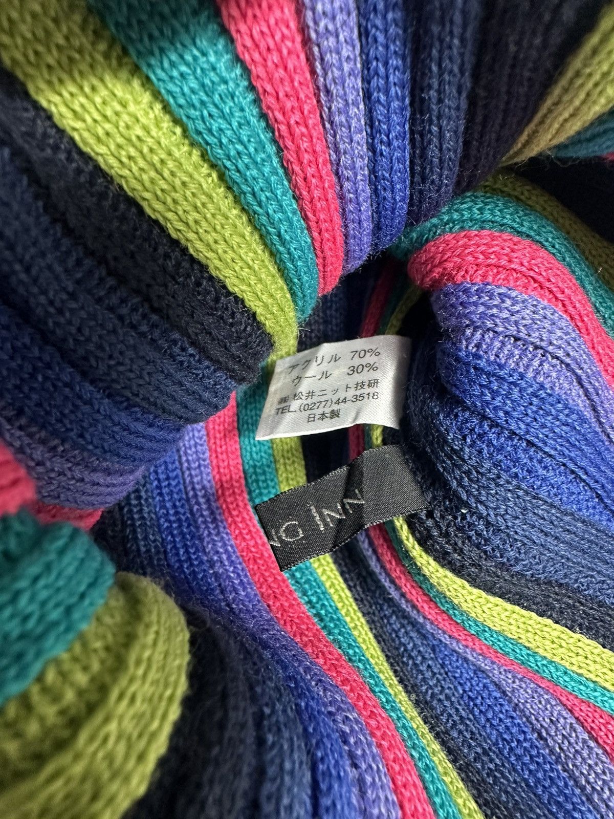 Other Knitting Inn Japanese Multi colour Knitted beanie Hats Size ONE SIZE - 8 Thumbnail