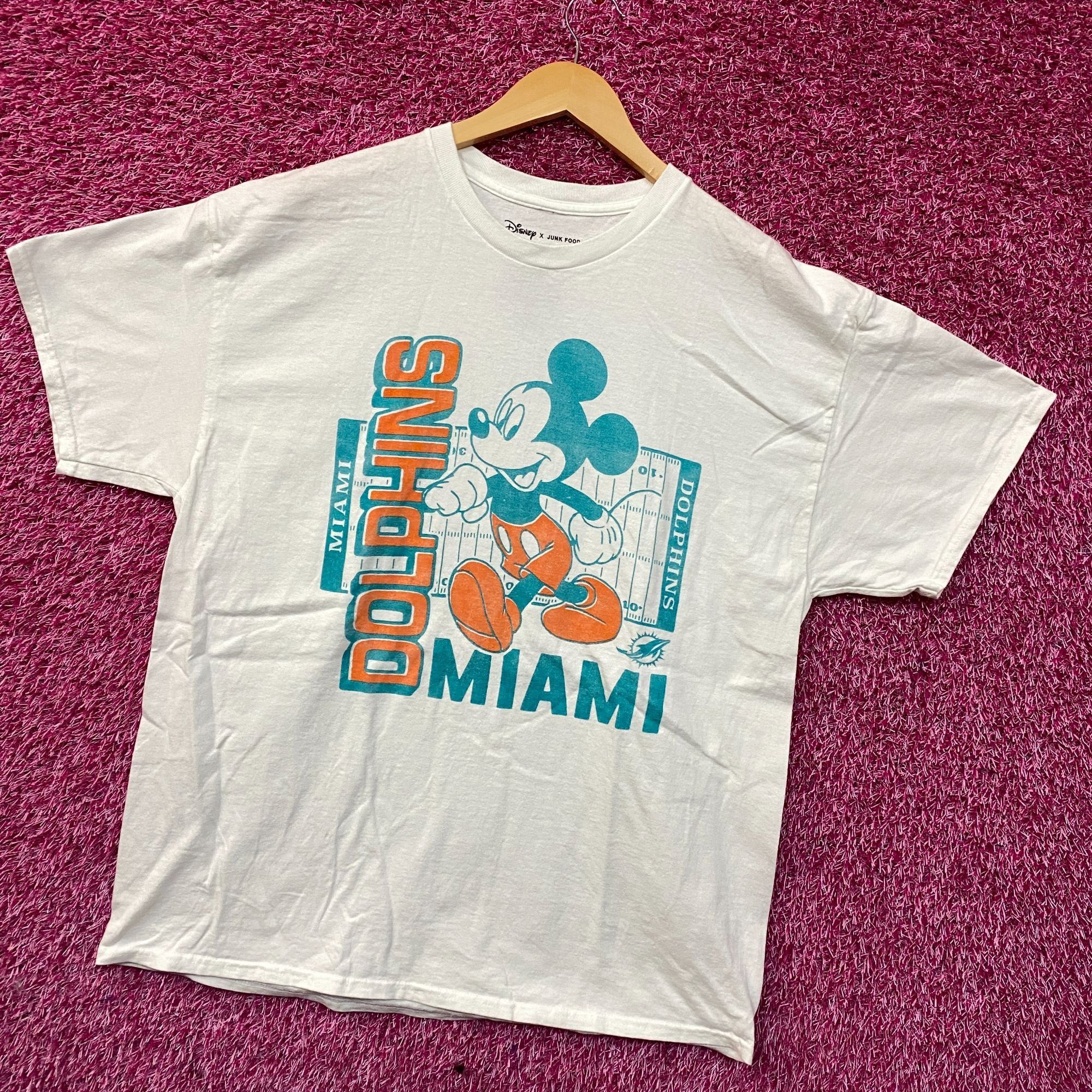 Junk Food Disney x Junk Food NFL Miami Dolphins Mickey Mouse Field T-S Size US L / EU 52-54 / 3 - 3 Thumbnail