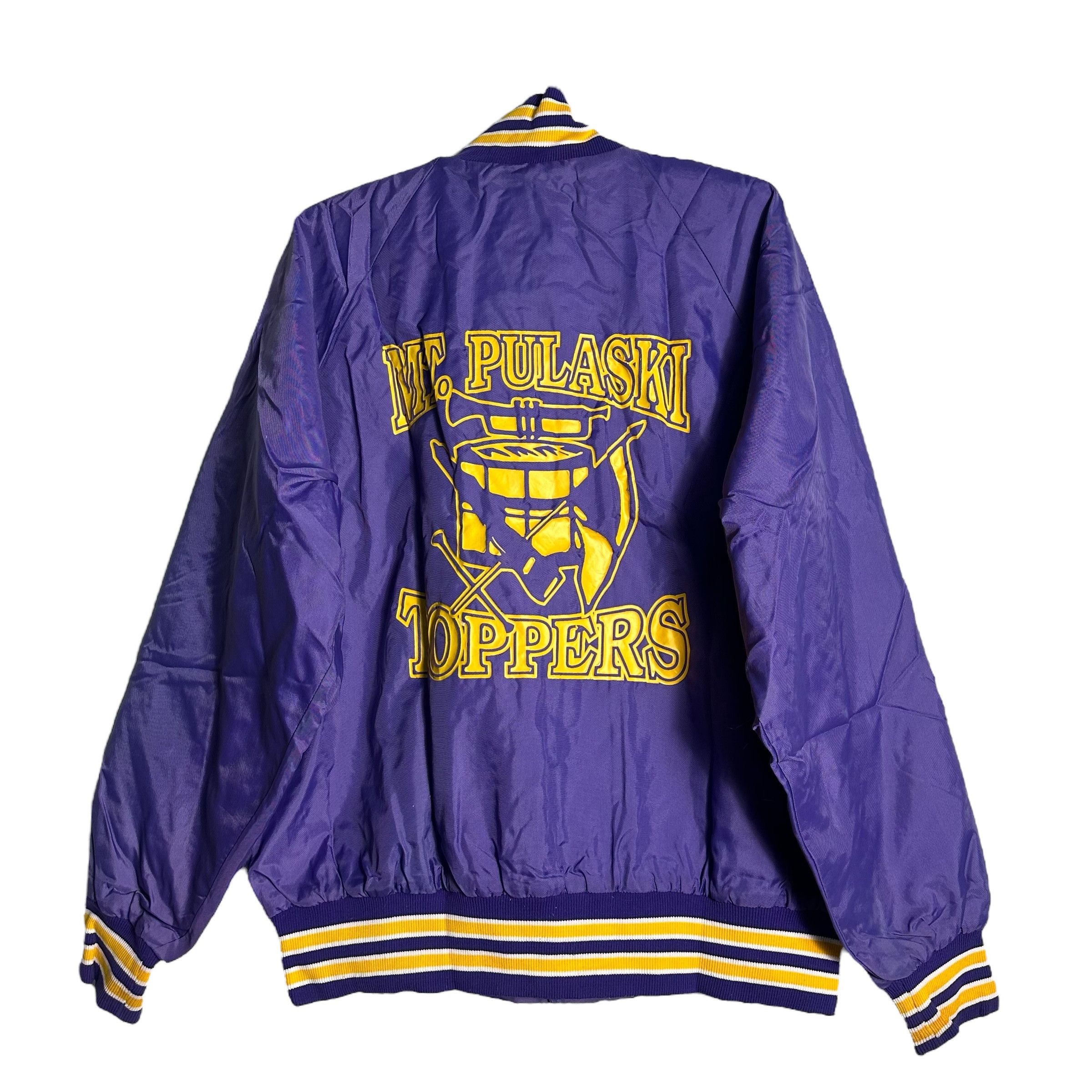 Vintage 🔥RARE🔥Vintage Mt. Pulaski Toppers OVP Varsity Jacket Size US L / EU 52-54 / 3 - 4 Thumbnail
