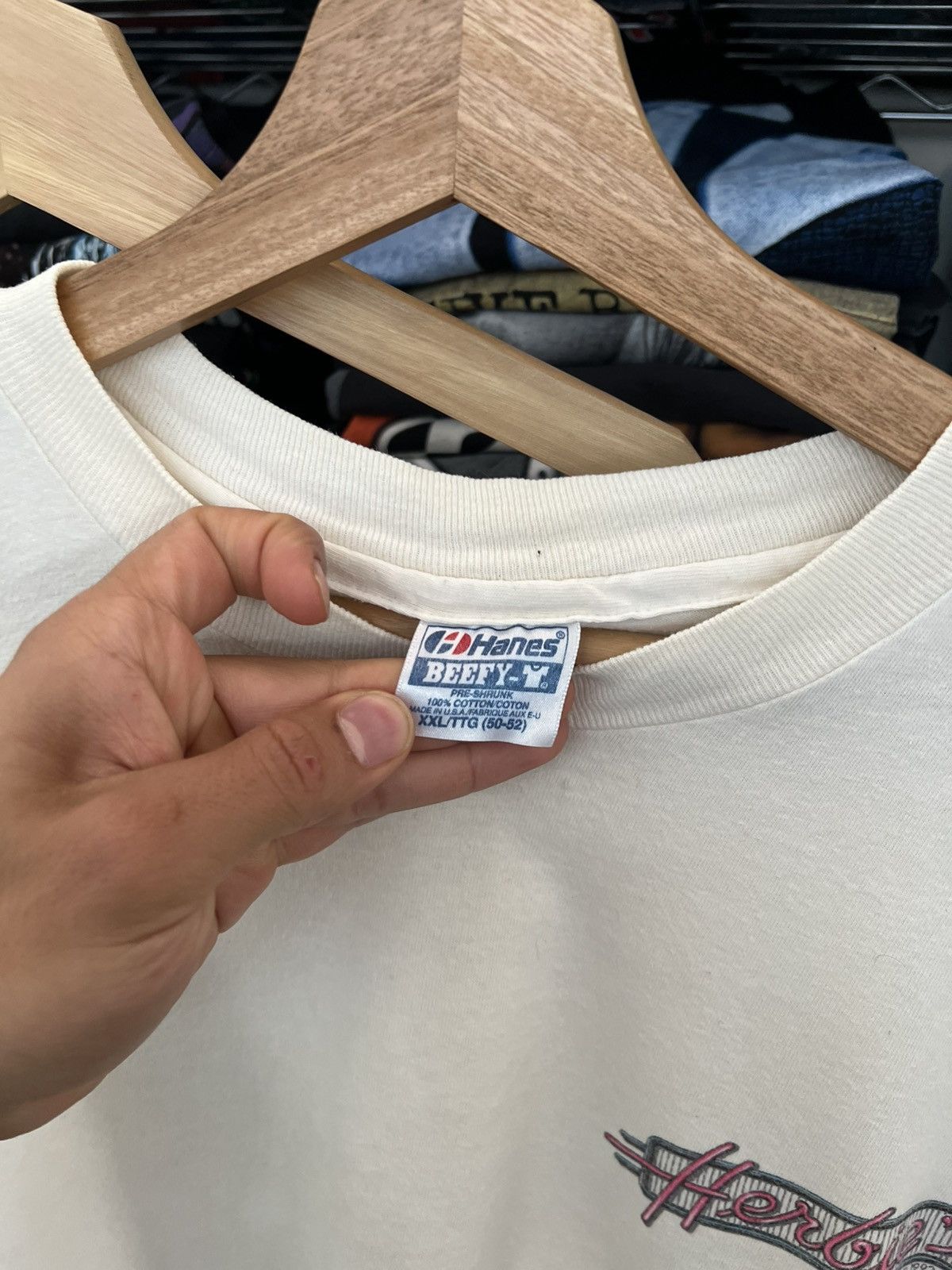 Hanes 1992 Herbies Hot Rods Diner Classic Cars Single Stitch Tee Size US XXL / EU 58 / 5 - 6 Thumbnail