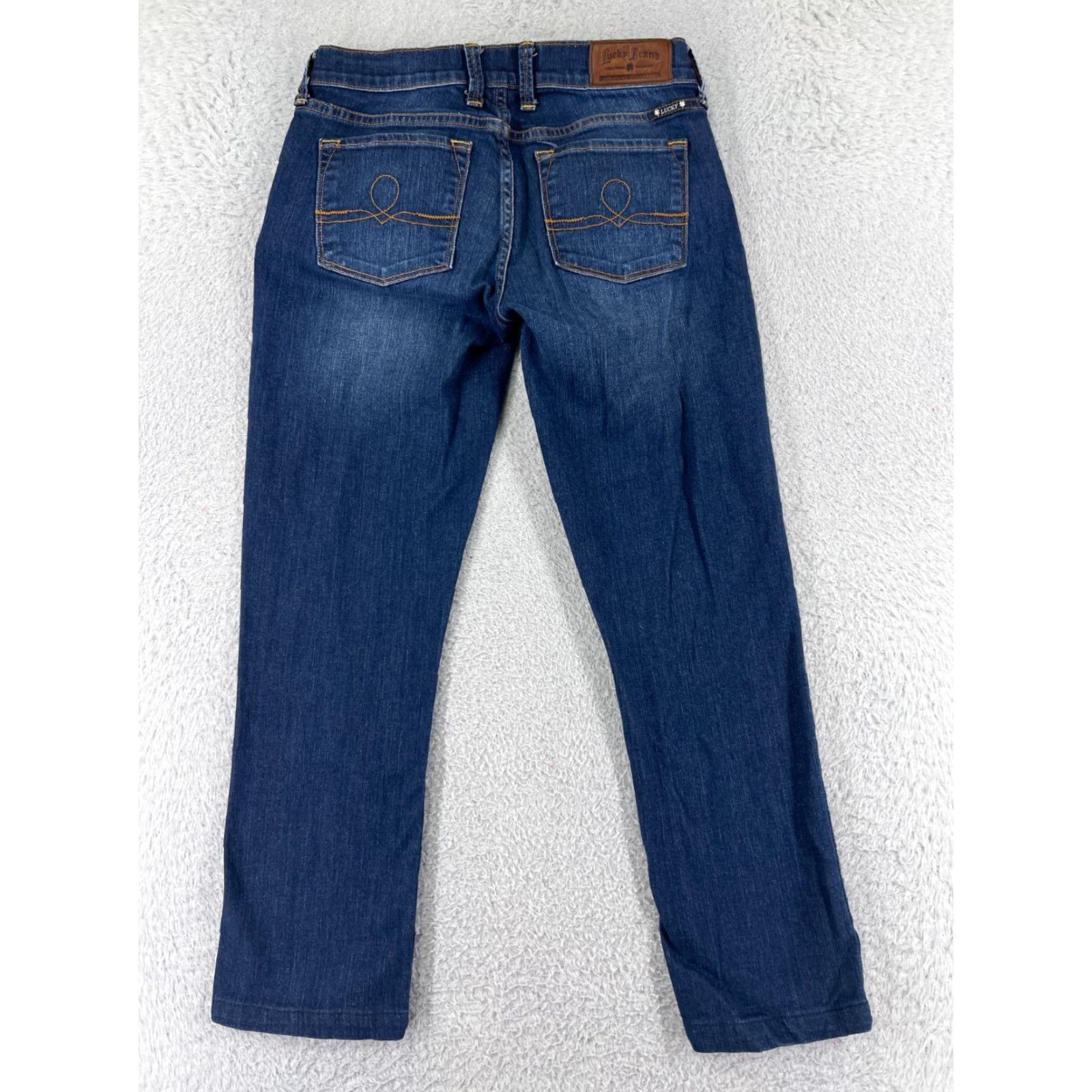Lucky Brand Lucky Brand Jeans Women's Blue Denim Straight Pants 2 Low Rise Cotton Blend 5-Pocket Size 26" / US 2 / IT 38 - 2 Thumbnail