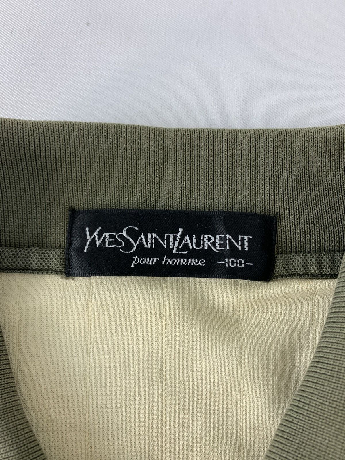 Yves Saint Laurent 90s Yves Saint Lauren Pour Homme Single Pocket Polo Tee Size US L / EU 52-54 / 3 - 6 Thumbnail