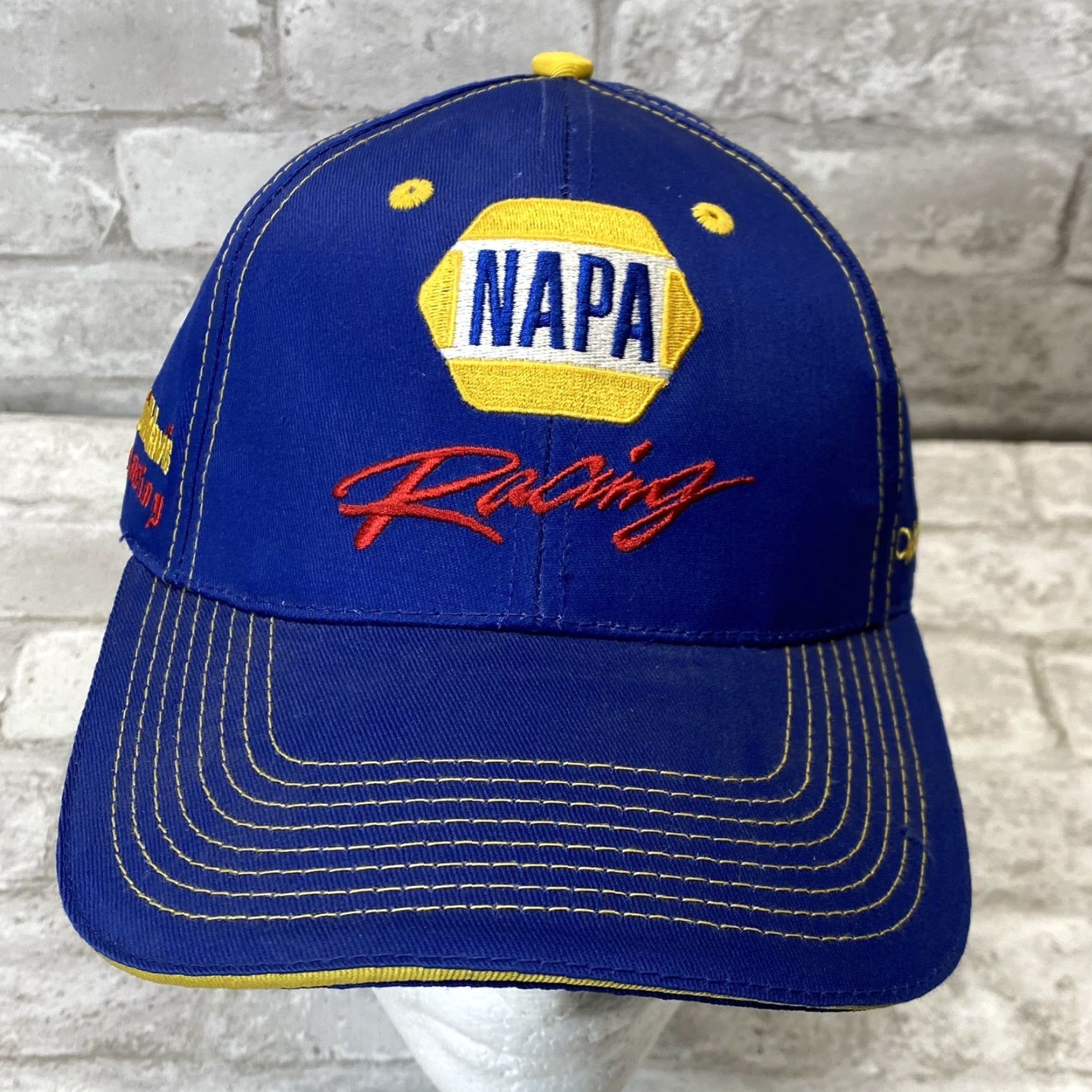 Vintage NAPA Bill Davis Racing Hat Michael Waltrip Racing Blue Baseball Cap Strap Back Men Adjustable Cap Size ONE SIZE - 2 Thumbnail