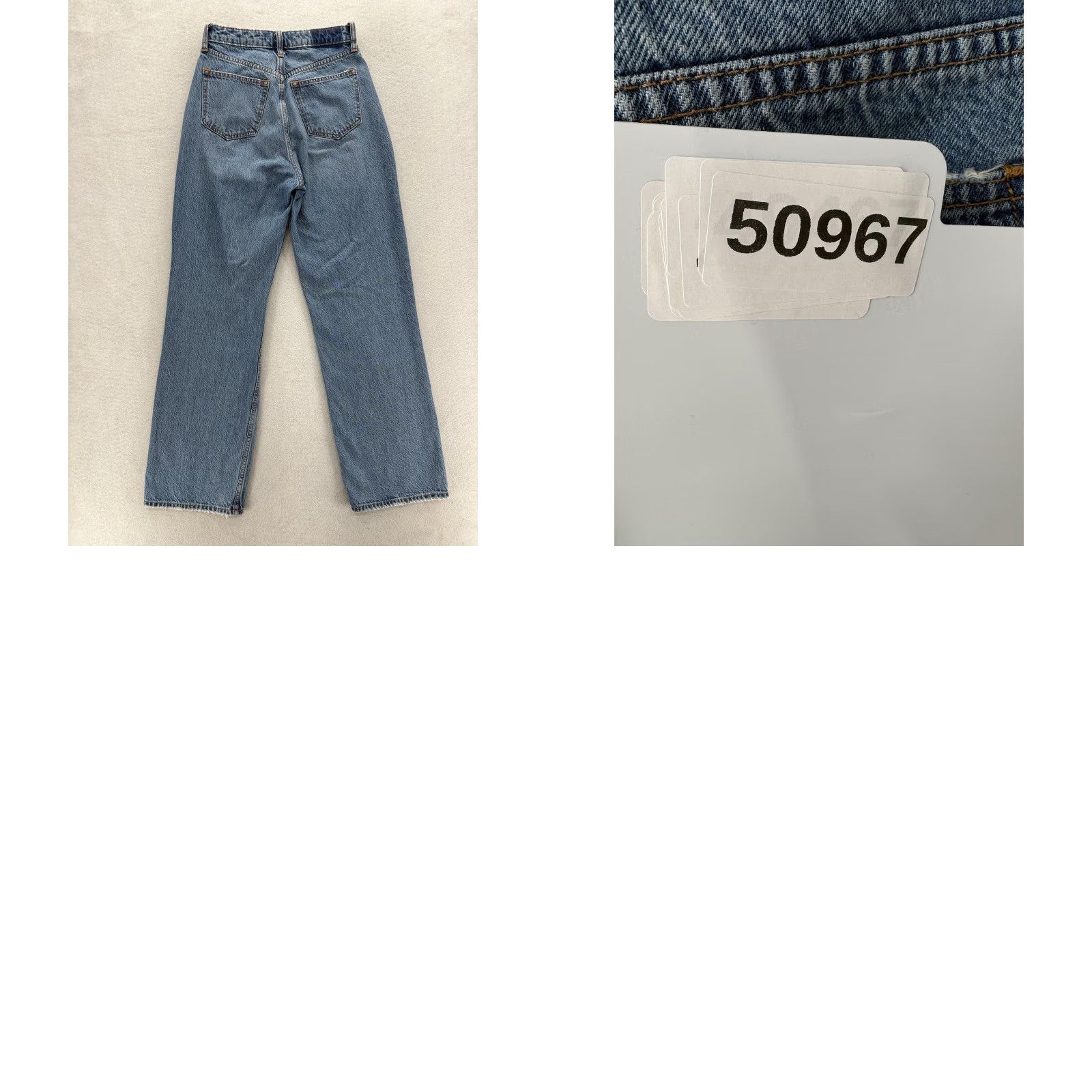 Abercrombie & Fitch Abercrombie & Fitch Jeans Womens 0 Blue High Rise Wide-Leg 25in Inseam 30in Distressed Pockets Stretch Denim Skinny? (Note: This line seems off) Size 25" / US 0 / IT 36 - 9 Thumbnail