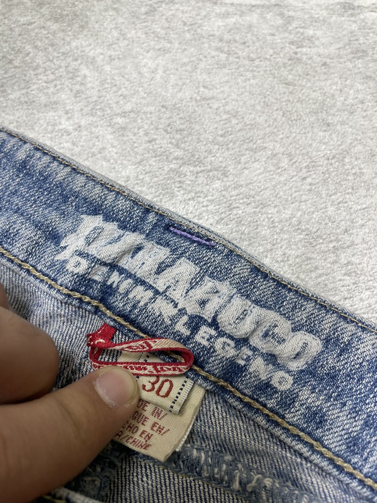 If Six Was Nine × Le Grande Bleu (L.G.B.) Distressed Ifsixwasnine Style Flare Denim Rockstar Grail LGB Size US 29 - 14 Thumbnail