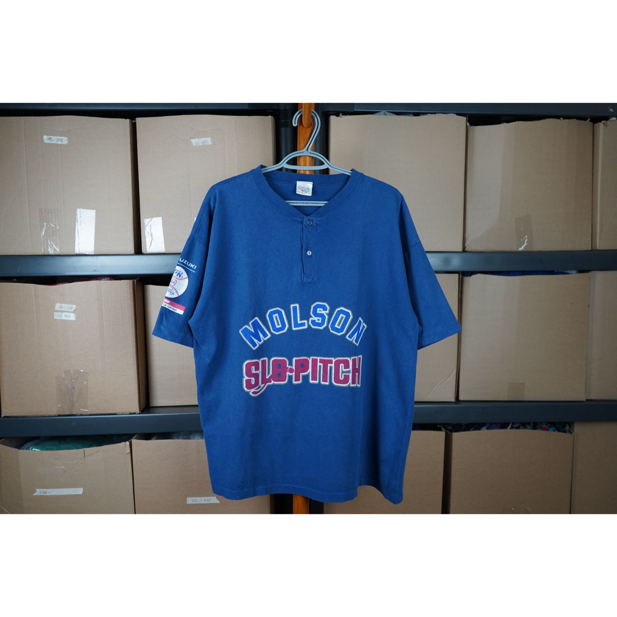 Vintage Vintage Beer Baseball Molson Tshirt Men's XL 90s #461 Size US XL / EU 56 / 4 - 1 Thumbnail