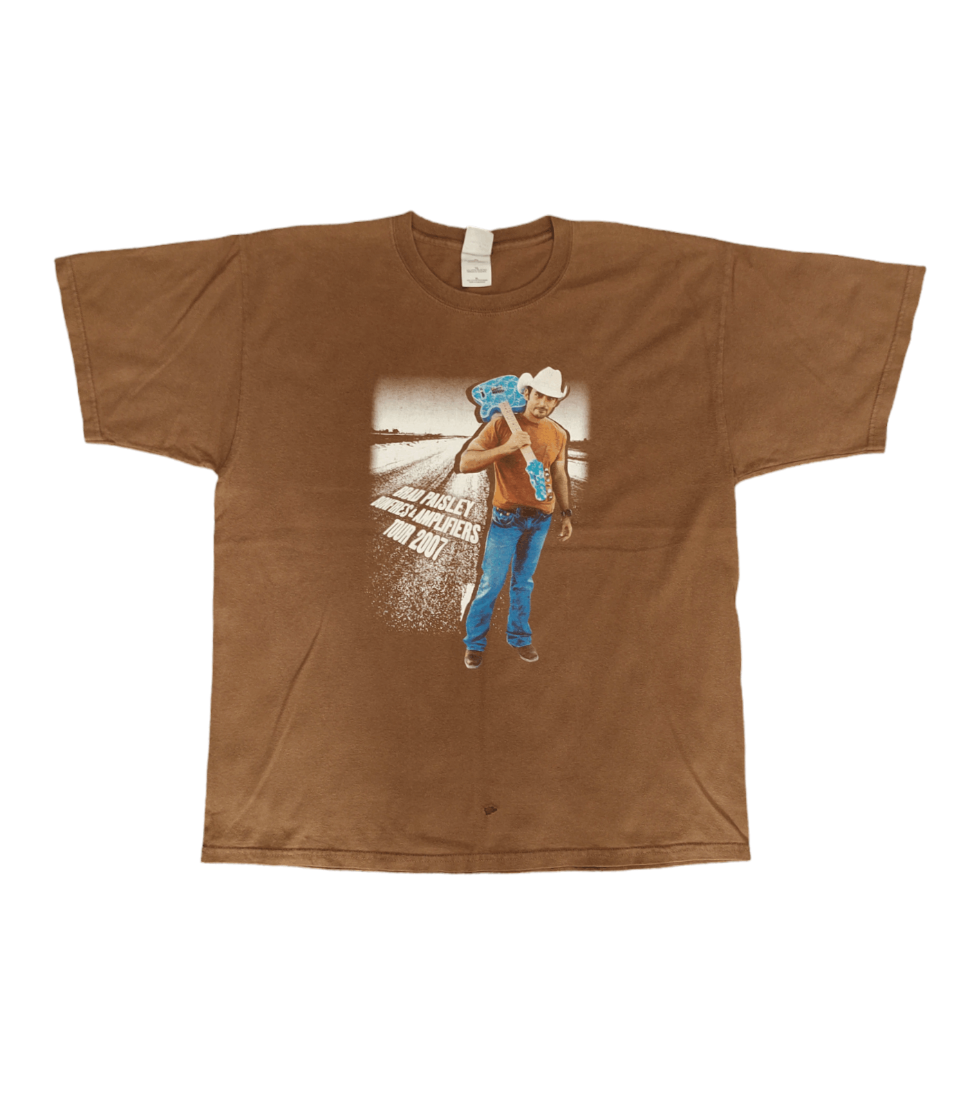 Band Tees Vintage 00s Brad Paisley Bonfire & Amplifiers Tour T-Shirt Size US XL / EU 56 / 4 - 2 Thumbnail