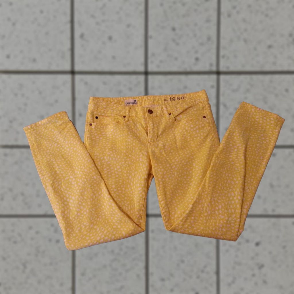 Gap Womens GAP Skinny Jeans 28 Yellow Denim 28x30 Pants Size 28" / US 6 / IT 42 - 1 Thumbnail
