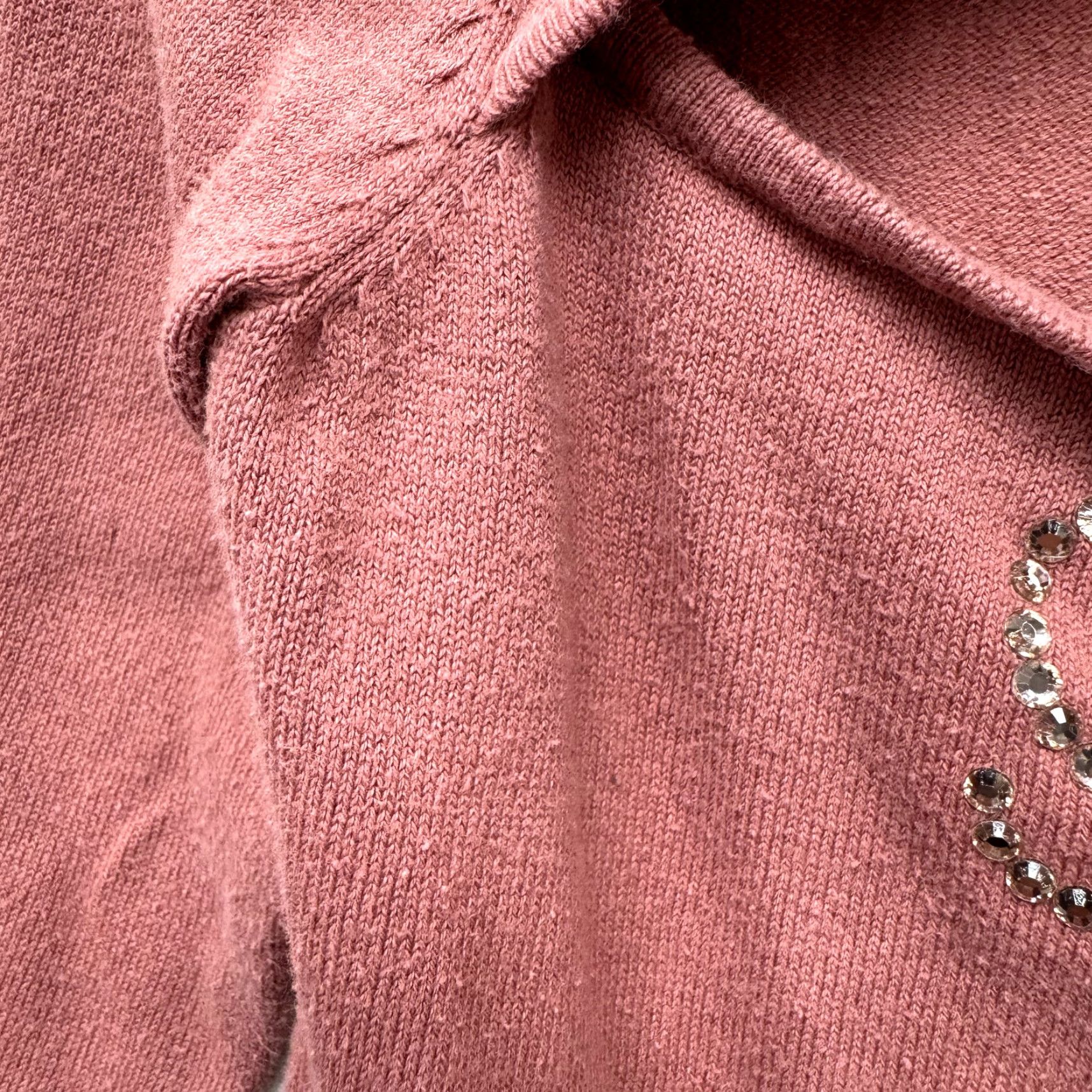 Guess VINTAGE Guess Top XS Salmon Pink Rhinestone Cut-Out McBling Fairy Grunge Shirt Womens Size XS / US 0-2 / IT 36-38 - 4 Thumbnail