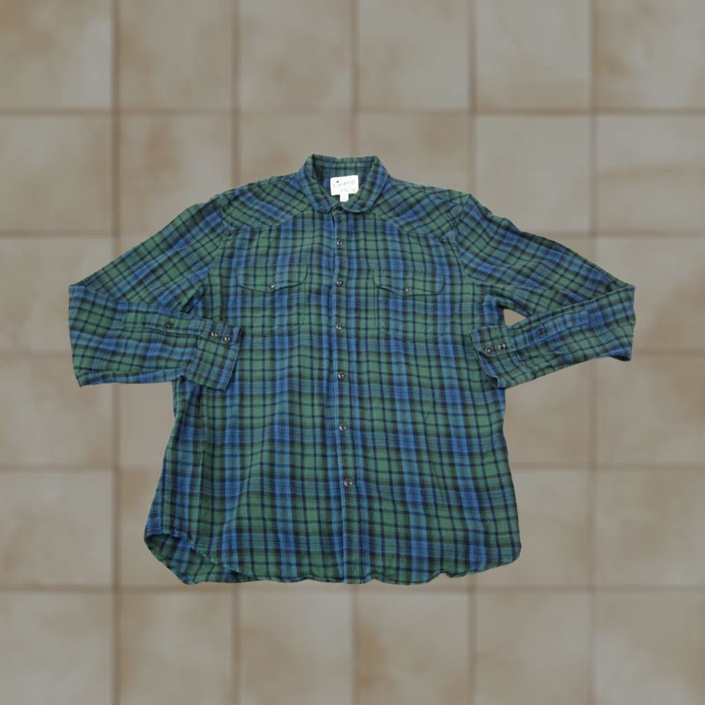 The North Face The North Face Shirt Adult Medium Blue Plaid Flannel Western Mens Button Up Size US M / EU 48-50 / 2 - 1 Thumbnail